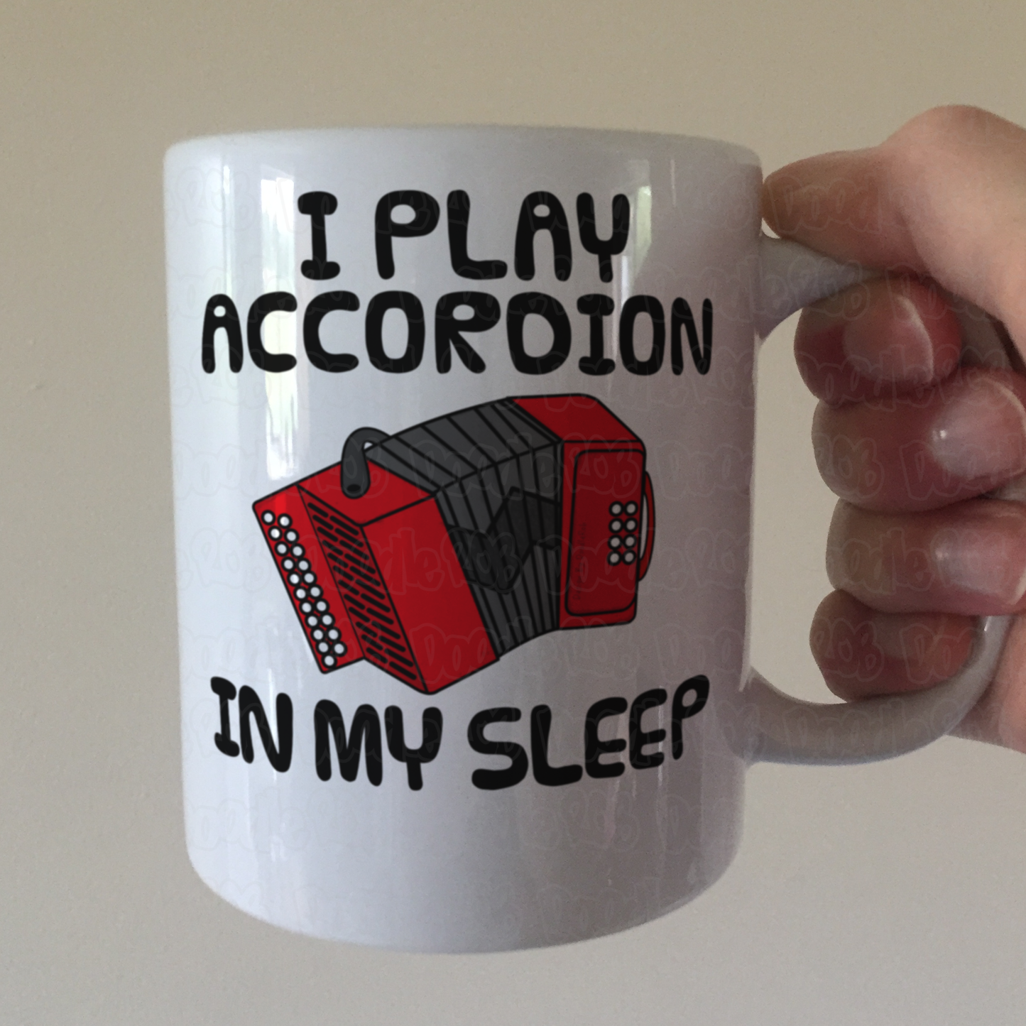 Funny Accordion Mug - I Play Accordion In My Sleep - Accordionist Folk Musician Gift