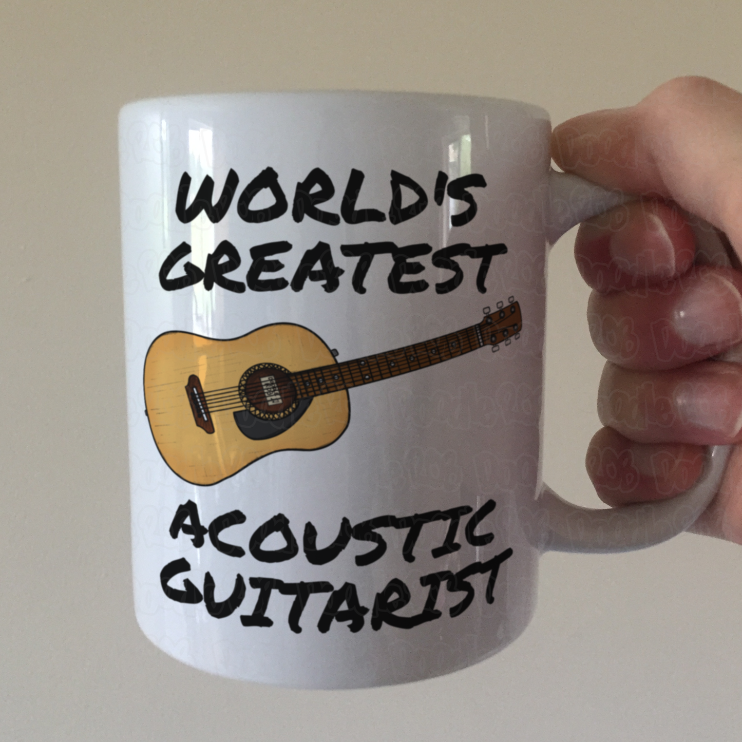 Acoustic Guitar Mug - World's Greatest Acoustic Guitarist - Guitar Teacher Gift