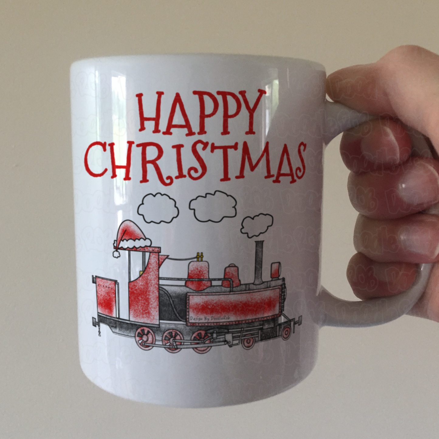 Steam Train Christmas Mug - American Steam Locomotive Gift - Xmas Gift For Boy