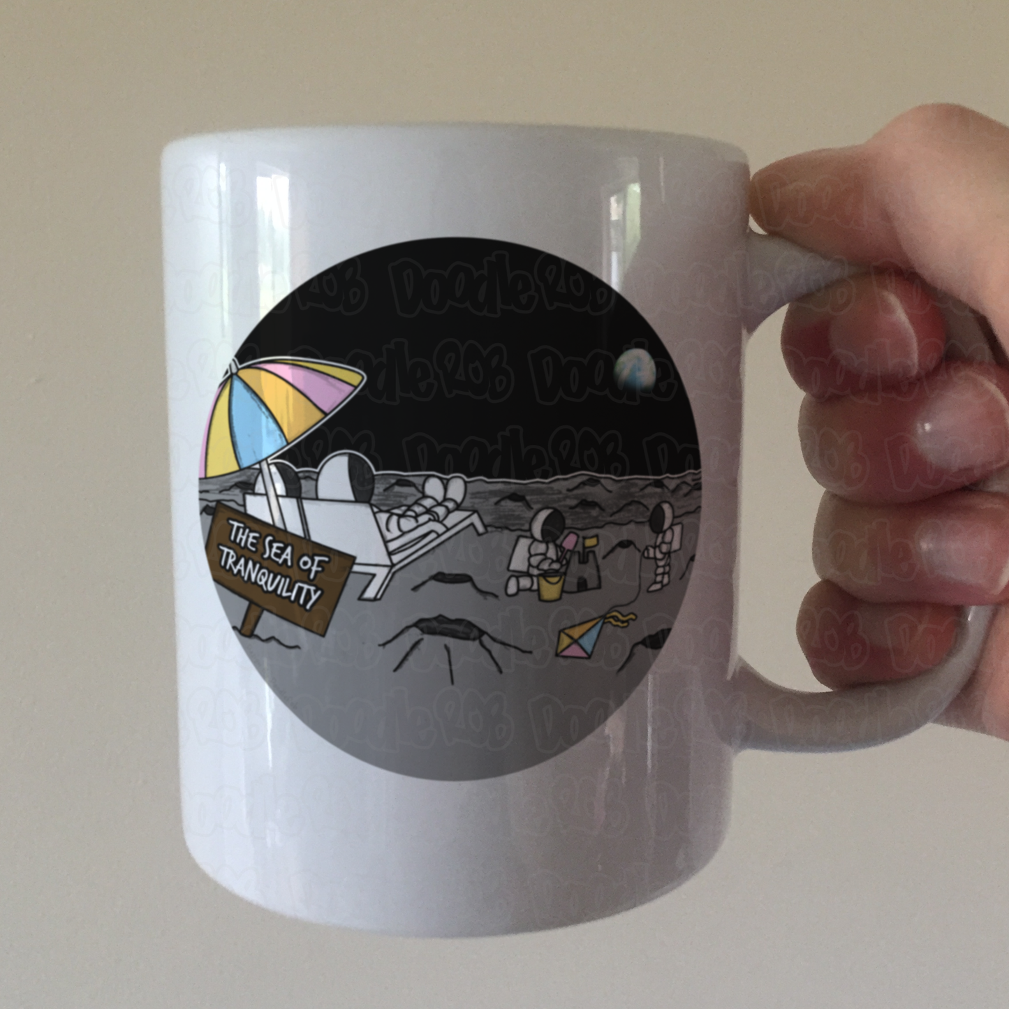 Funny Astronaut Mug - Holiday On The Moon - Sea Of Tranquility Mug - Funny Space Mug