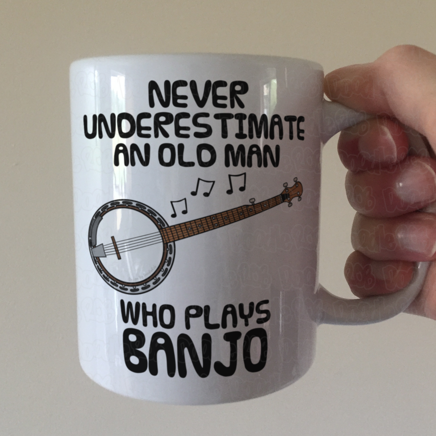 Funny Banjo Mug - Never Underestimate An Old Man Who Plays Banjo - Banjoist Folk Musician Gift For Him