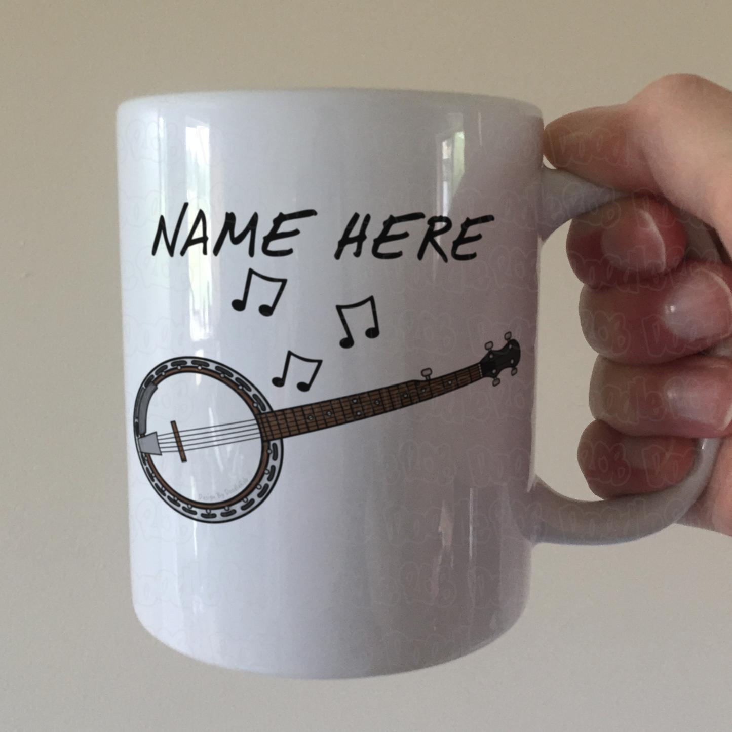Banjo Personalised Mug - Custom Banjoist Gift - Banjo Teacher Mug - Folk Musician Gift