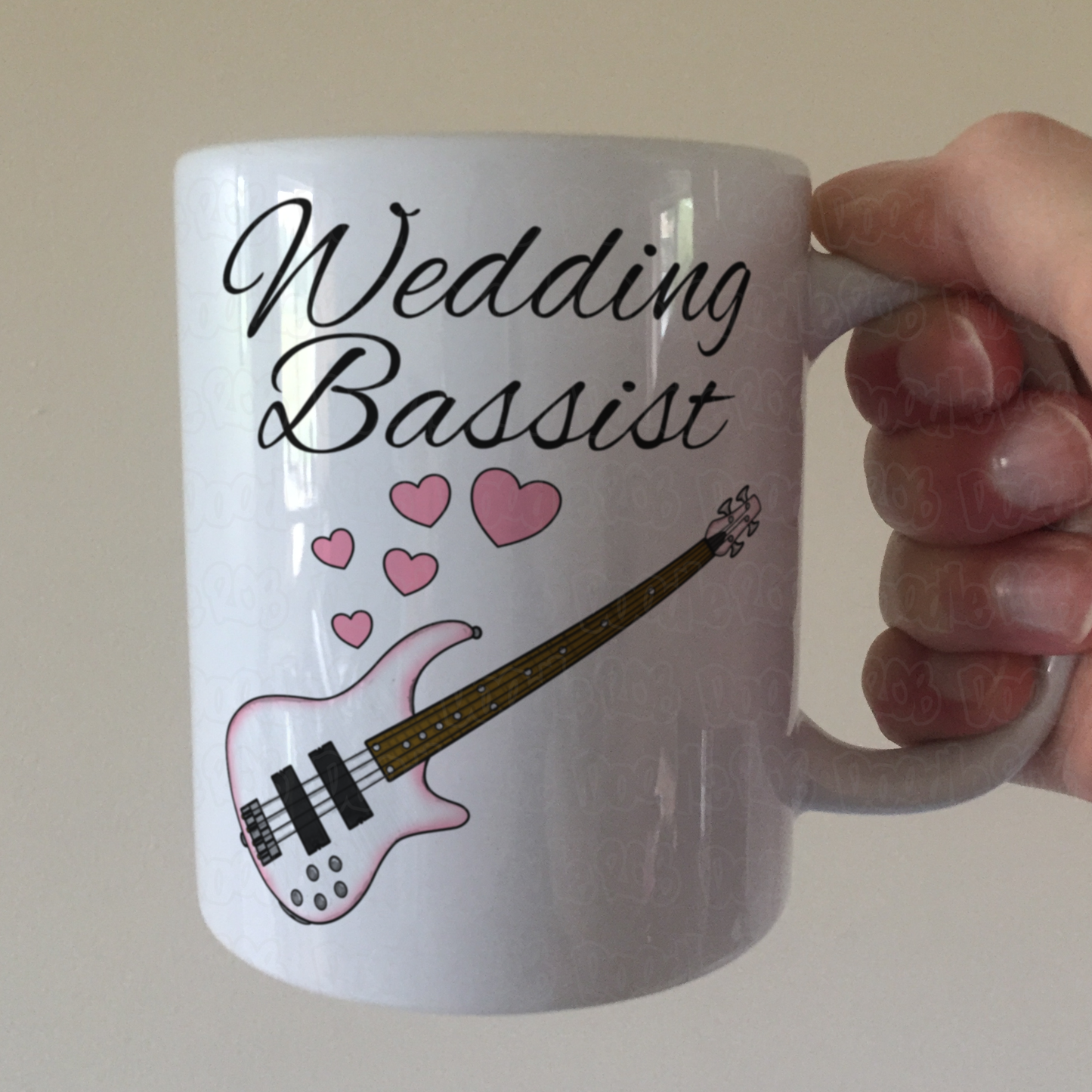 Bass Guitar Wedding Mug - Wedding Bassist Musician Gift