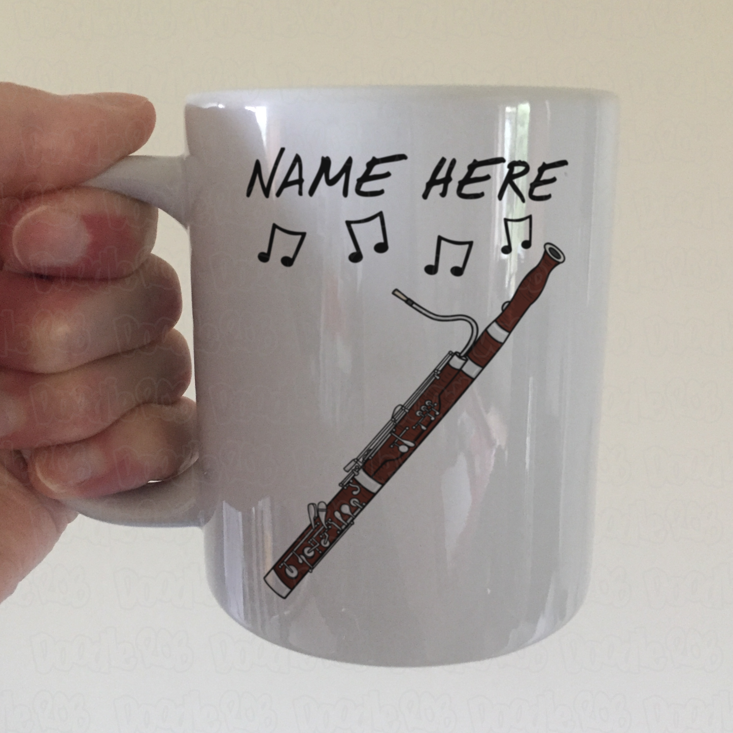 Bassoon Personalised Mug - Custom Bassoon Mug - Bassoonist Personalised Gift