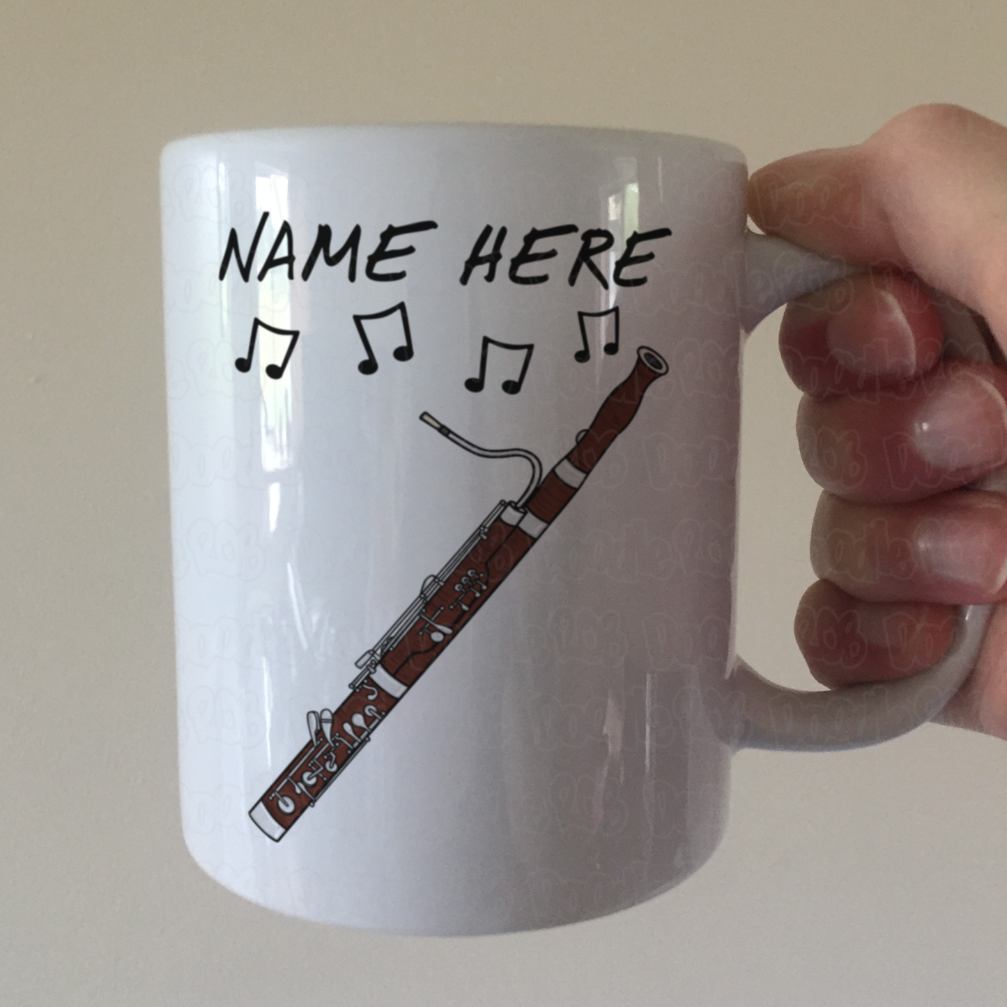 Bassoon Personalised Mug - Custom Bassoon Mug - Bassoonist Personalised Gift