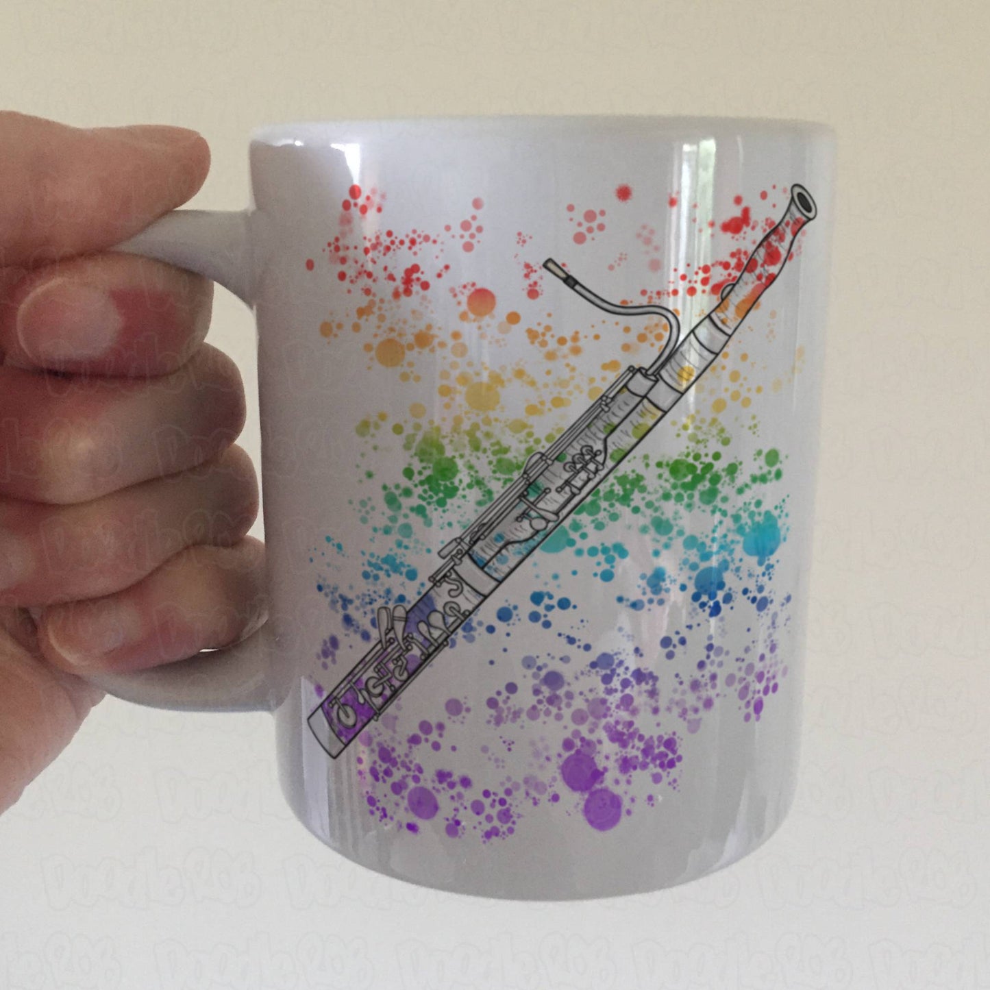 Bassoon Rainbow Mug - Gift For Bassoonist - Bassoon Teacher Mug - Woodwind Musician Gift