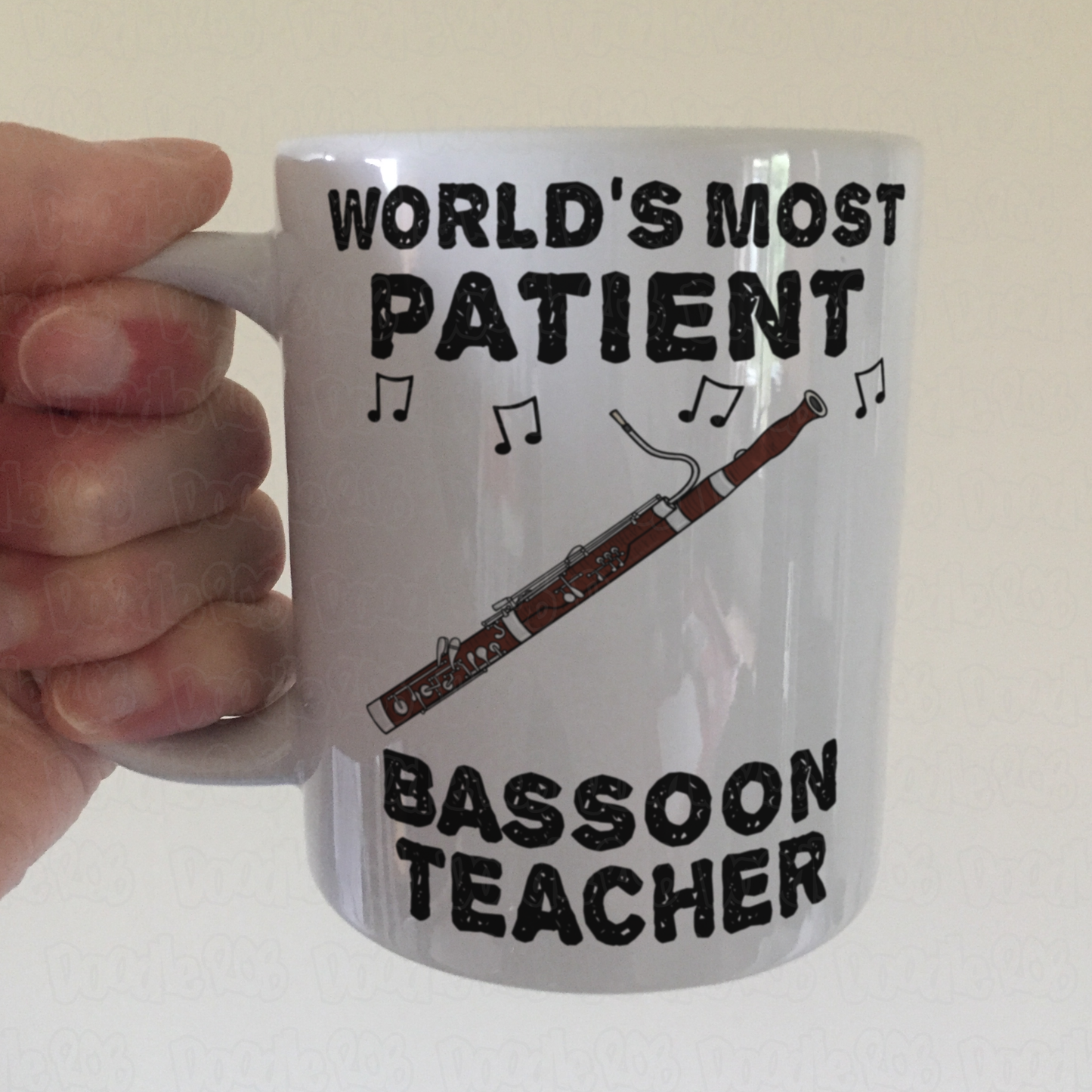 Funny Bassoon Teacher Mug - World's Most Patient Bassoon Teacher - Woodwind Teacher Gift