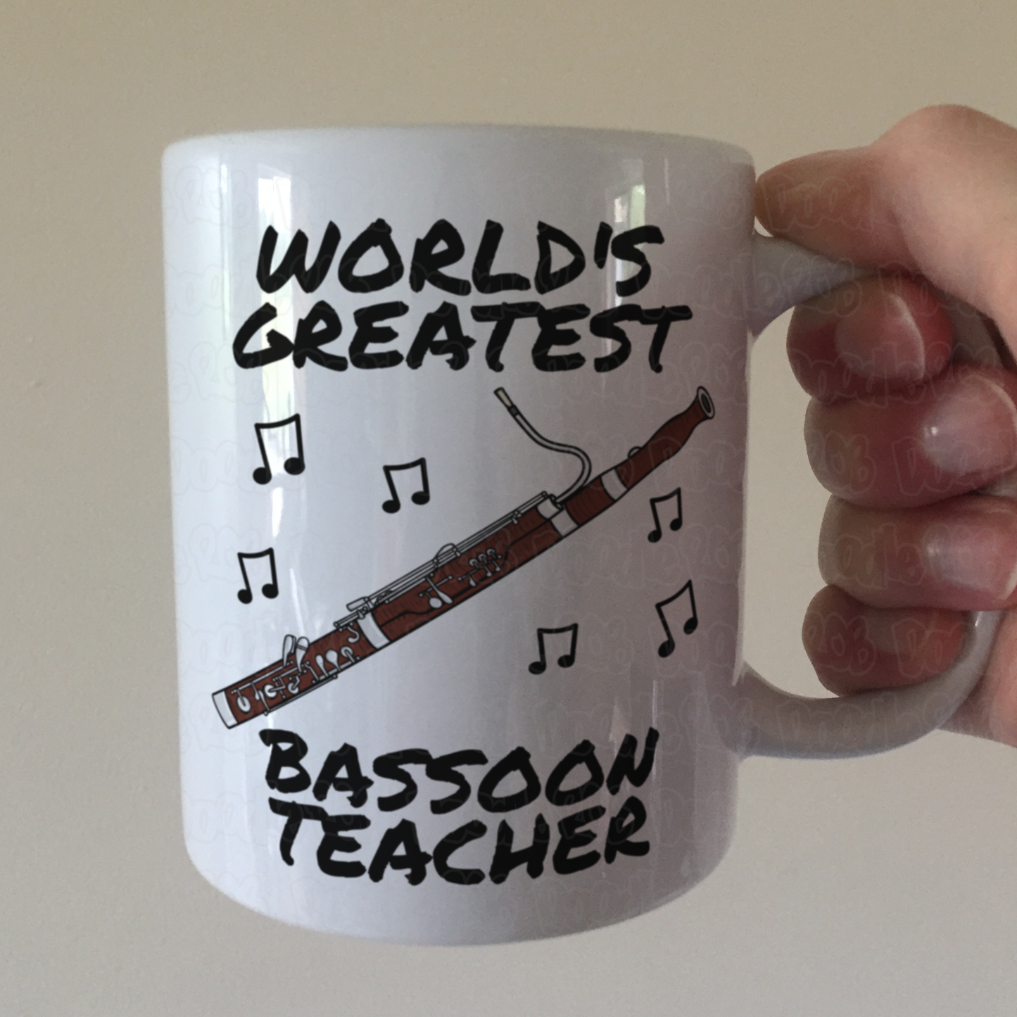 Bassoon Teacher Mug - World's Greatest Bassoon Teacher - Woodwind Teacher Gift