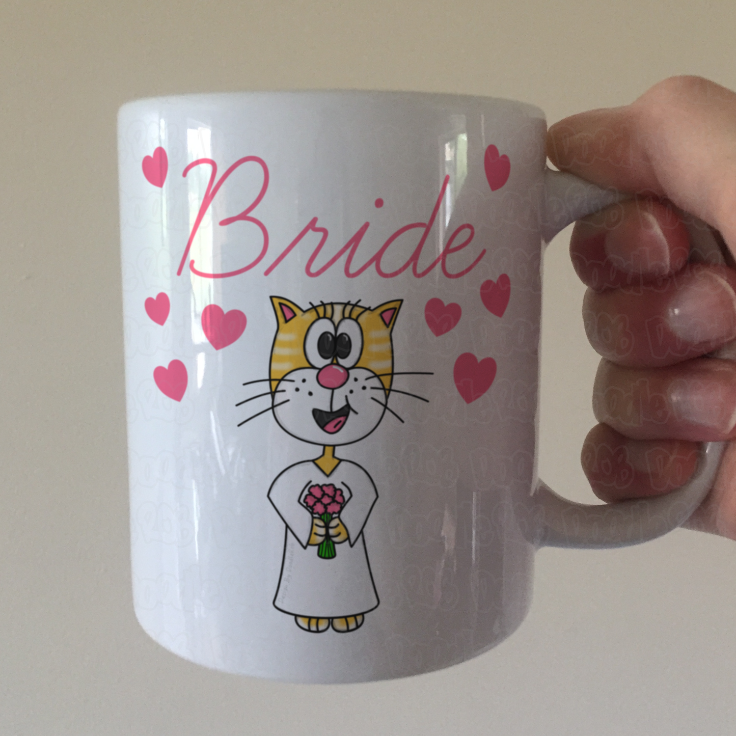 Cat Bride Mug - Bridal Gift For Cat Lover - Cute Hen Party Gift