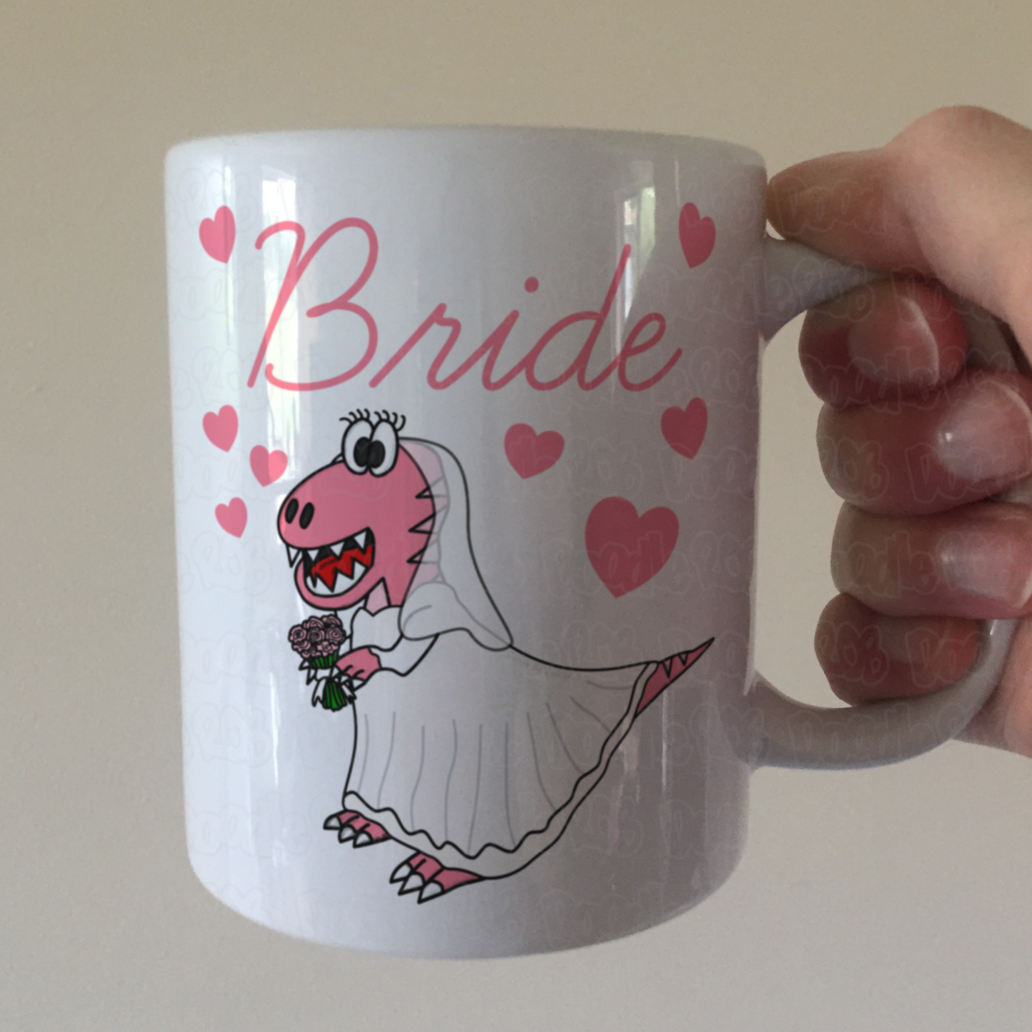 Dinosaur Wedding Gift - T-Rex Bride Mug - Wedding Planner Mug