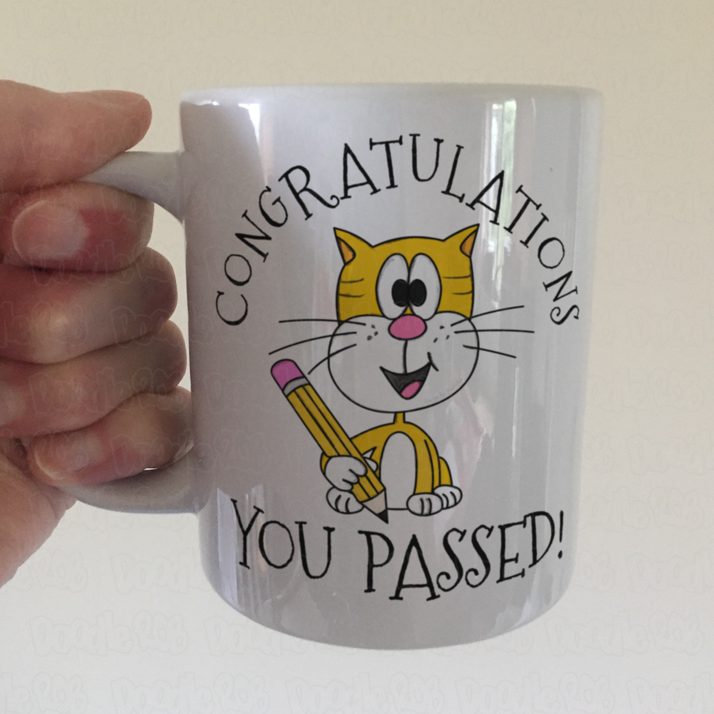 Cat School Mug - Congratulations You Passed - GCSE Exam Gift - School Exam Gift