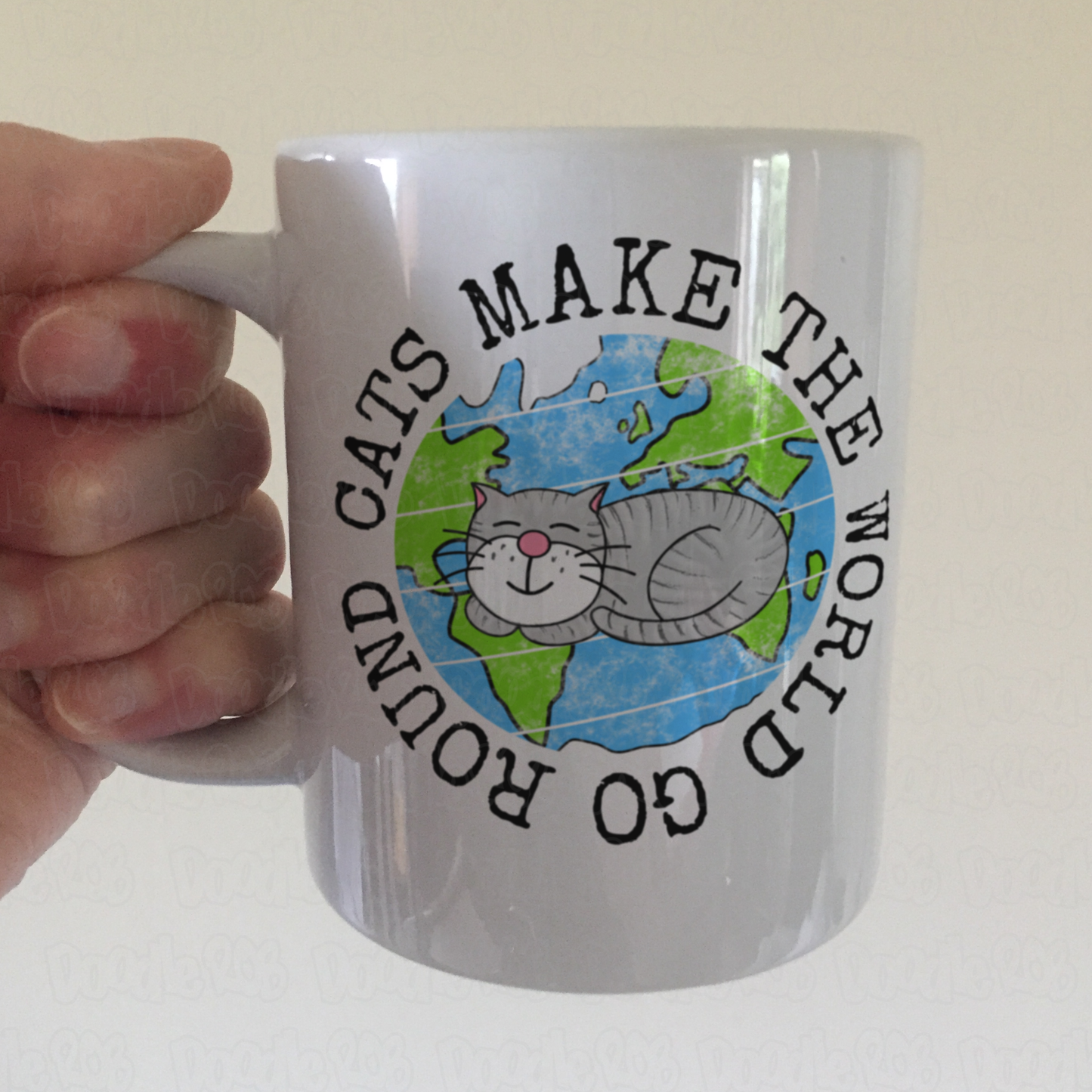 Funny Cat Mug - Cats Make The World Go Round - Gift For Cat Lover - Earth Day Mug