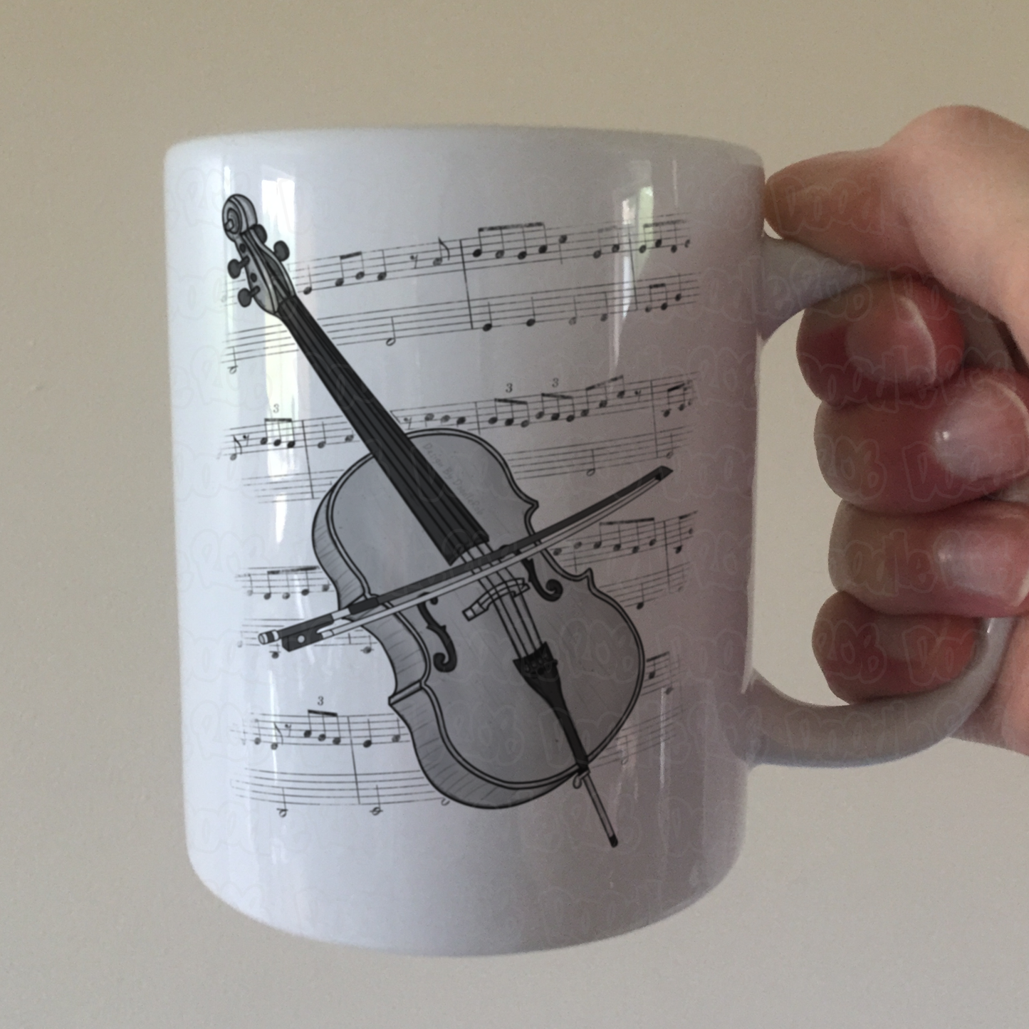 Cello Music Notation Mug - Cellist Mug - String Musician Gift