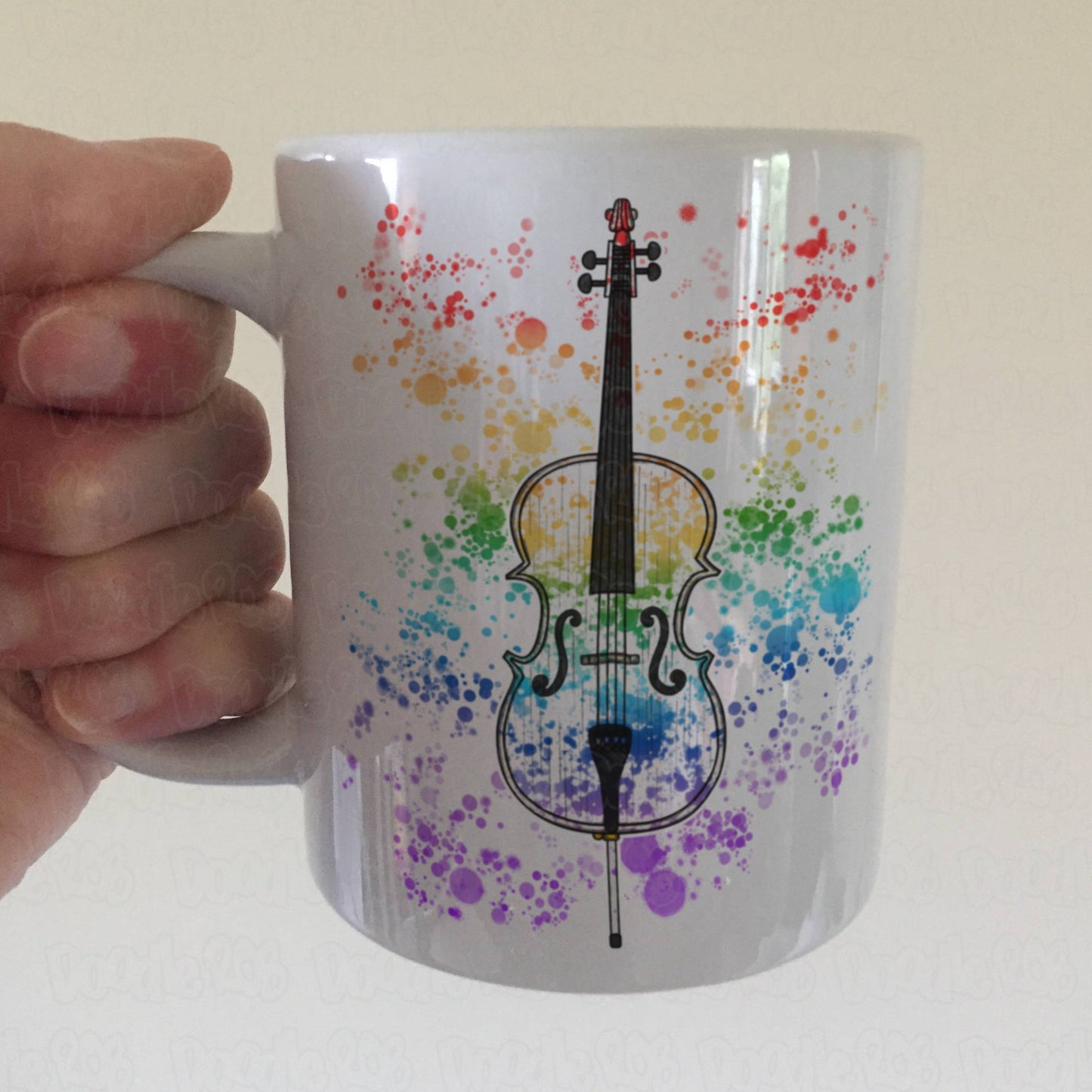 Cello Rainbow Mug - Gift For Cellist - Cello Teacher Mug - String Musician Gift
