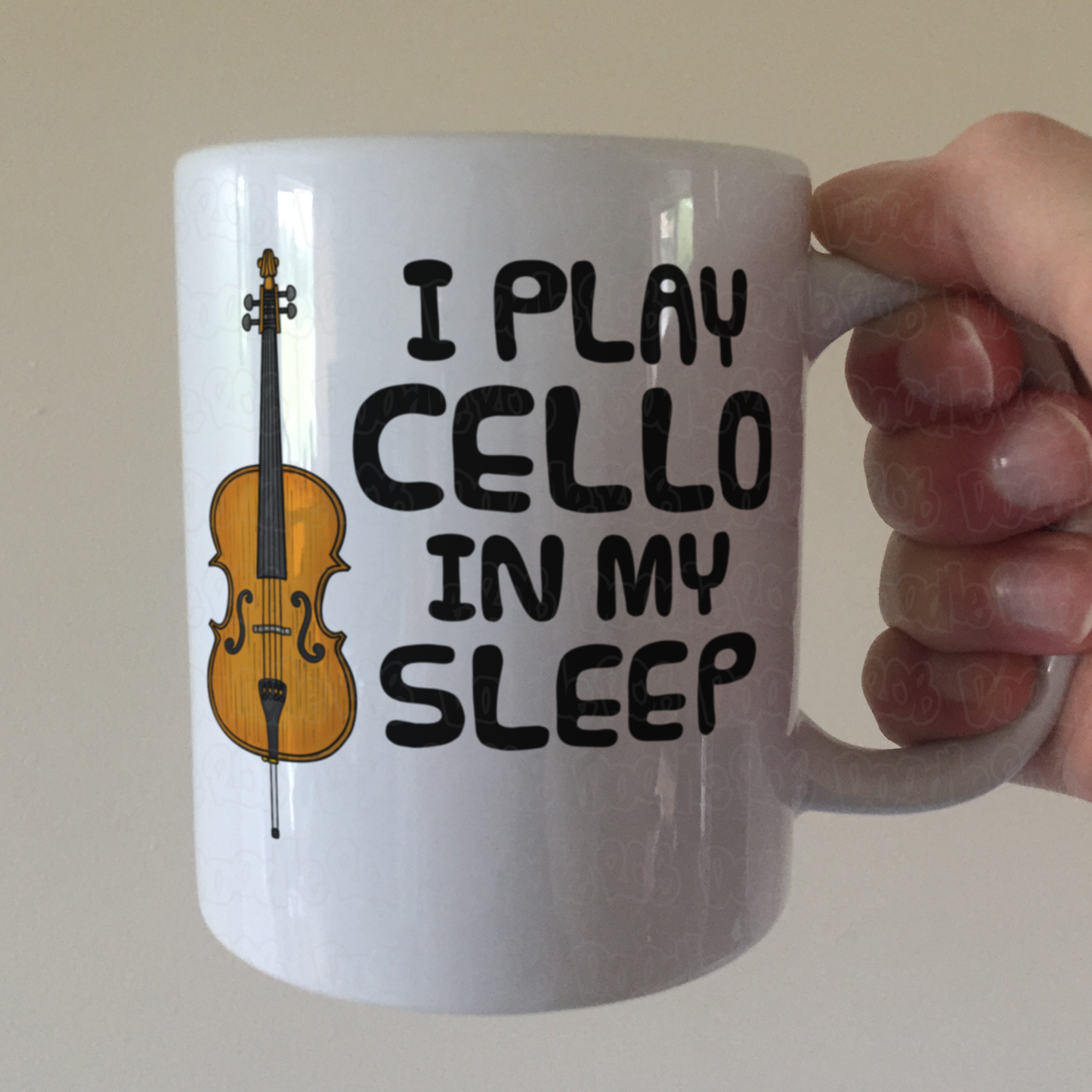 Funny Cello Mug - I Play Cello In My Sleep - Cellist Musician Gift