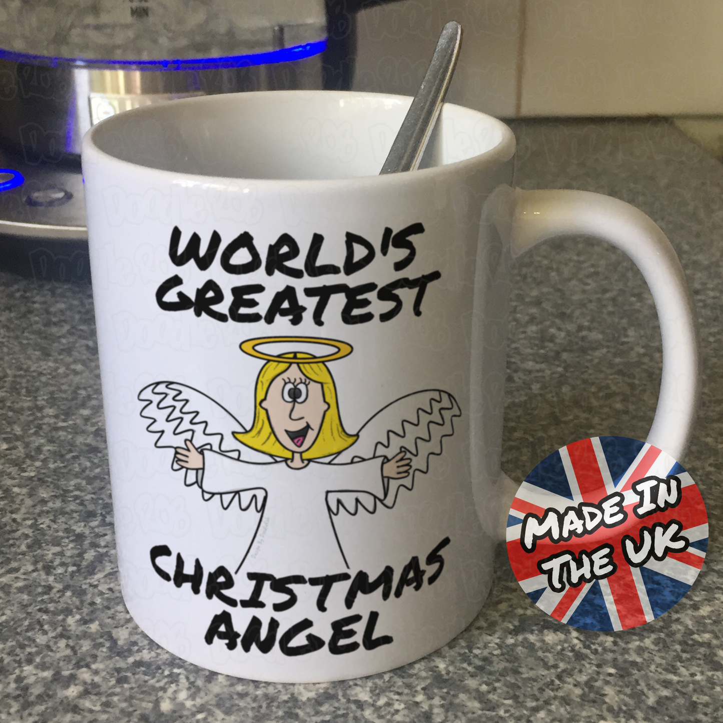 Christmas Nativity Mug - World's Greatest Christmas Angel - Funny Church Xmas Gift