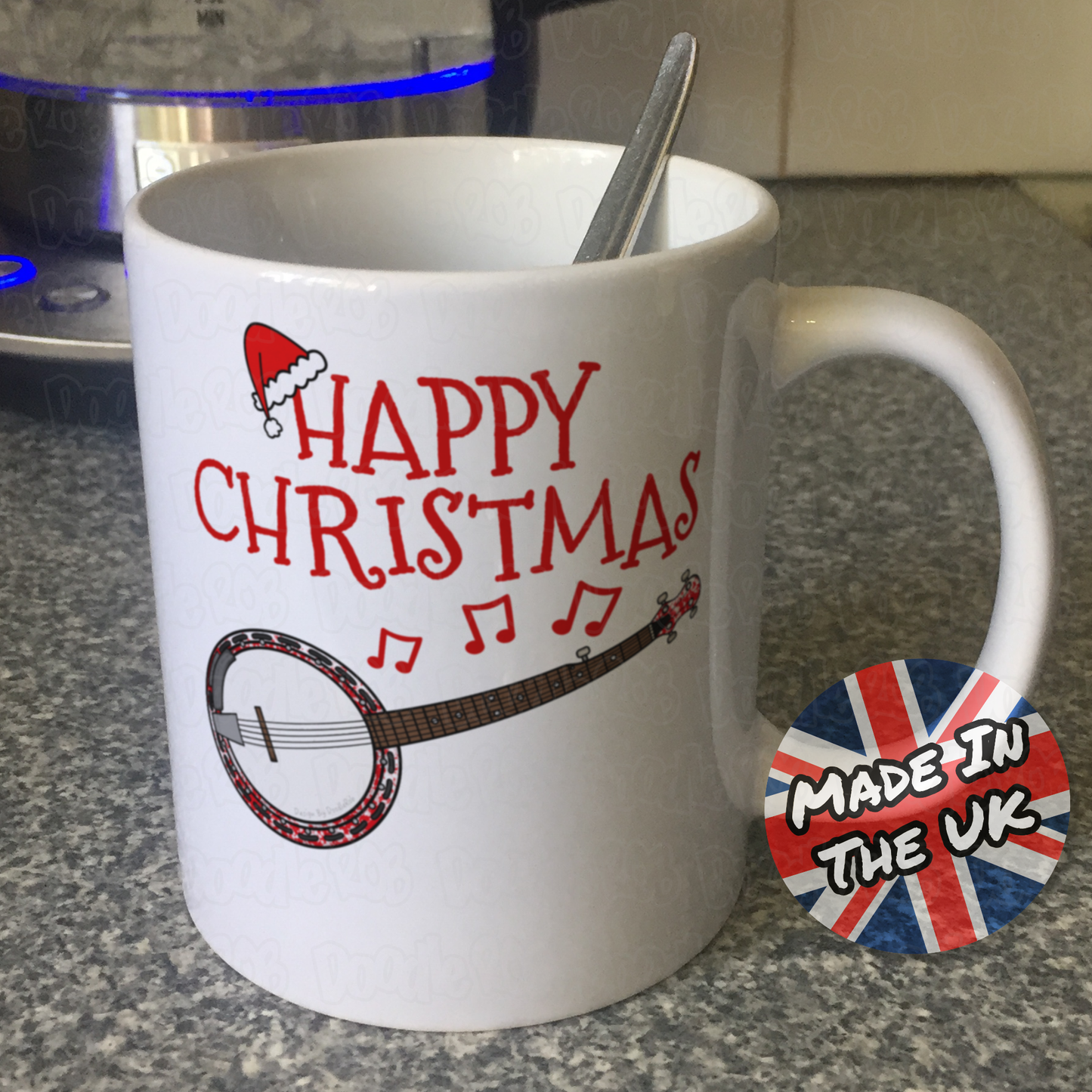 Banjo Christmas Mug - Banjoist Xmas Gift - Banjo Player Christmas Gift