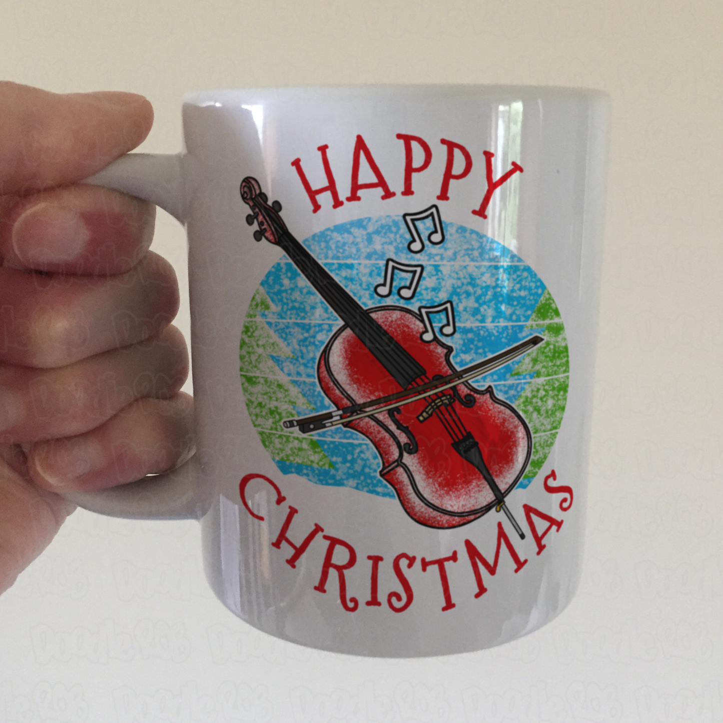 Cello Christmas Mug - Gift For Cellist - Cello Teacher Mug - String Player Gift