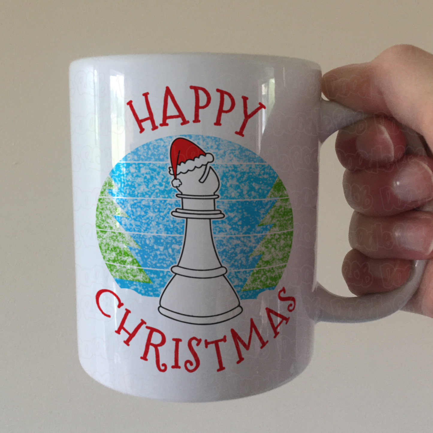 Chess Christmas Mug - Chess Bishop Mug - Xmas Gift For Chess Player