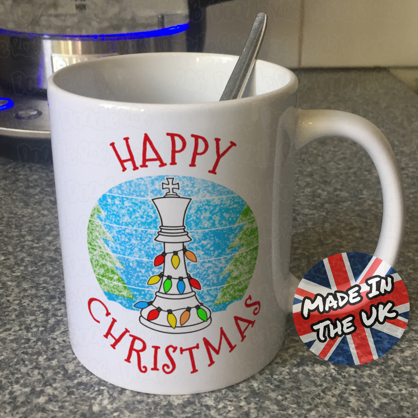 Chess Christmas Mug - King Chess Piece Mug - Xmas Gift For Chess Player