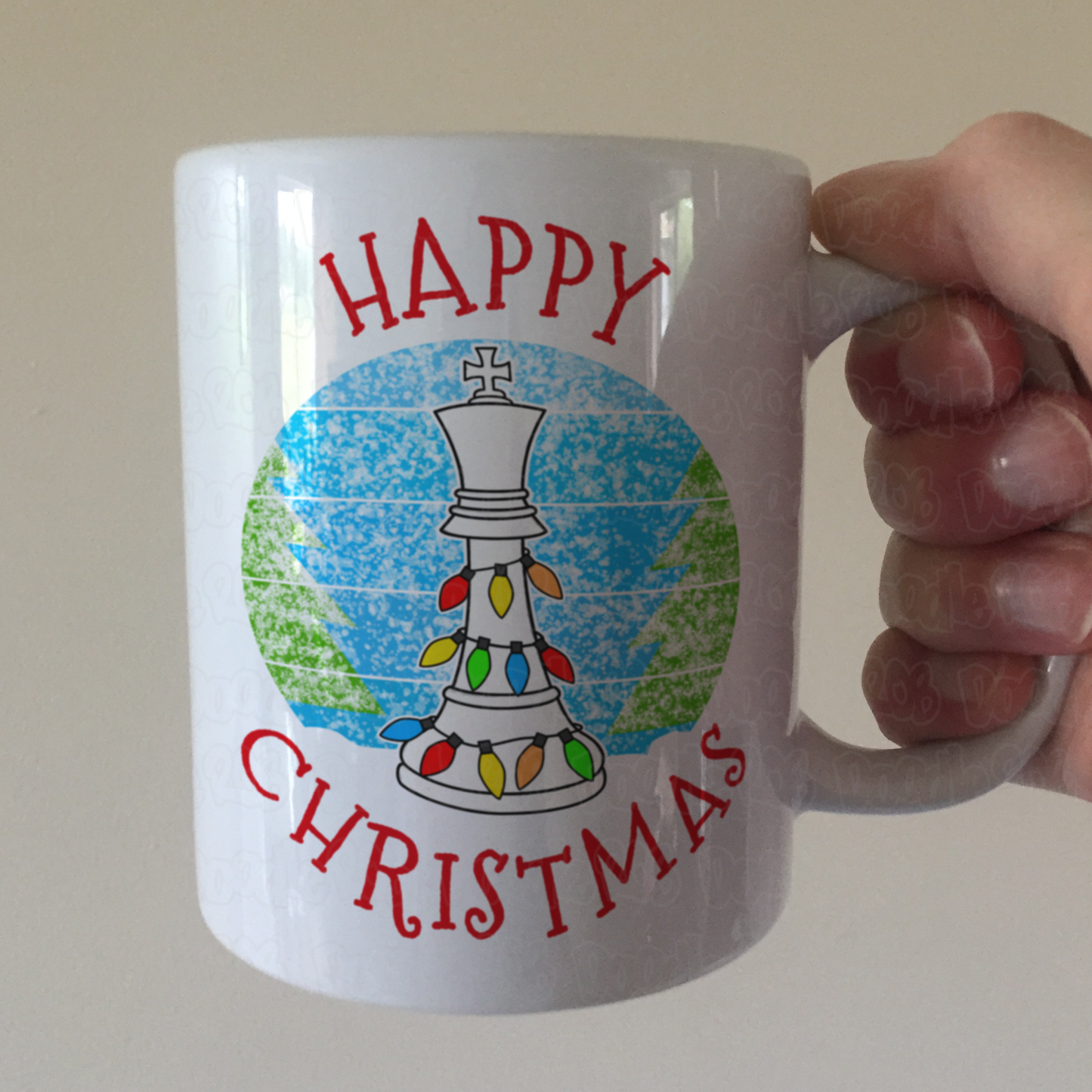 Chess Christmas Mug - King Chess Piece Mug - Xmas Gift For Chess Player