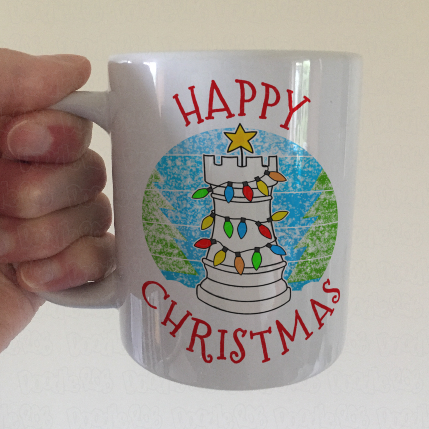 Chess Christmas Mug - Chess Rook Mug - Xmas Gift For Chess Player