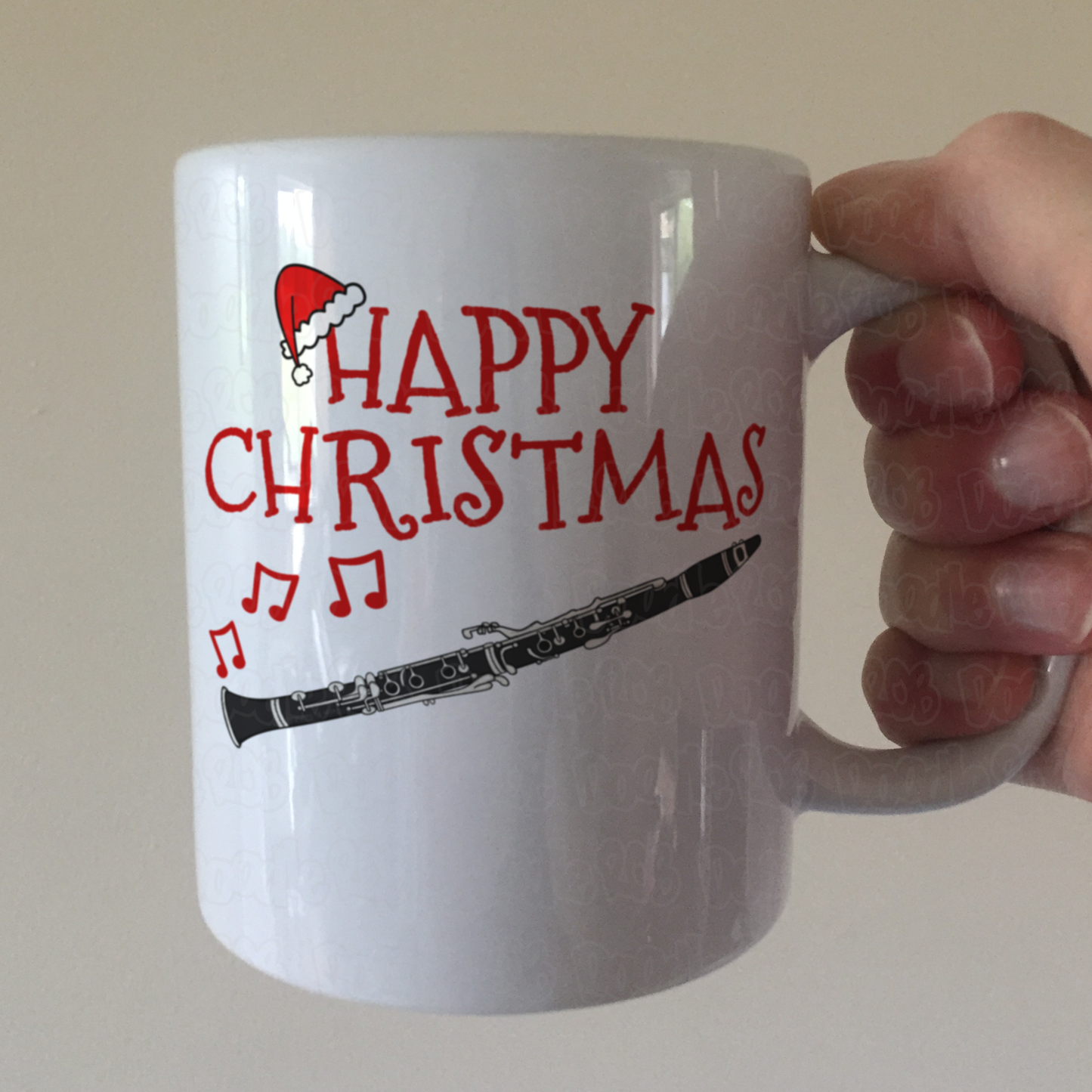 Clarinet Christmas Mug - Gift For Clarinetist - Woodwind Musician Xmas Gift