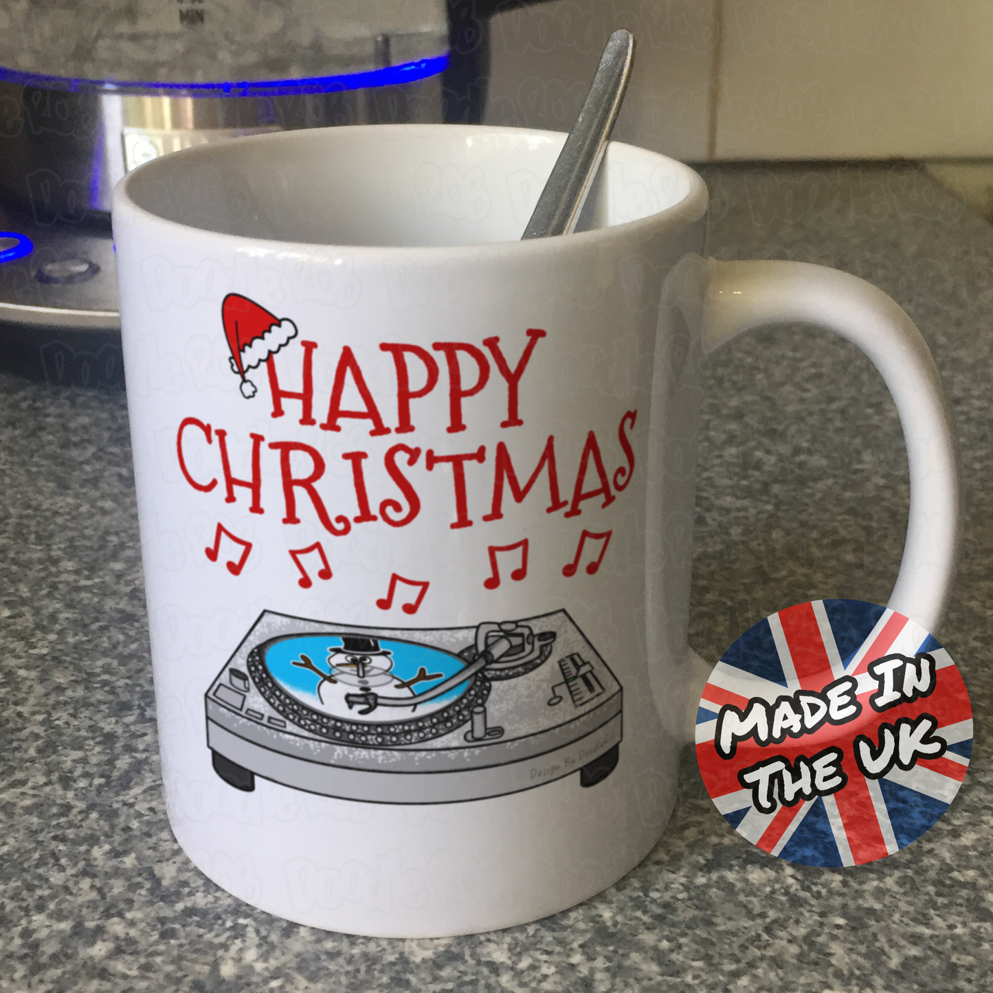 DJ Christmas Mug - Xmas Gift For DJ - Music Producer Gift