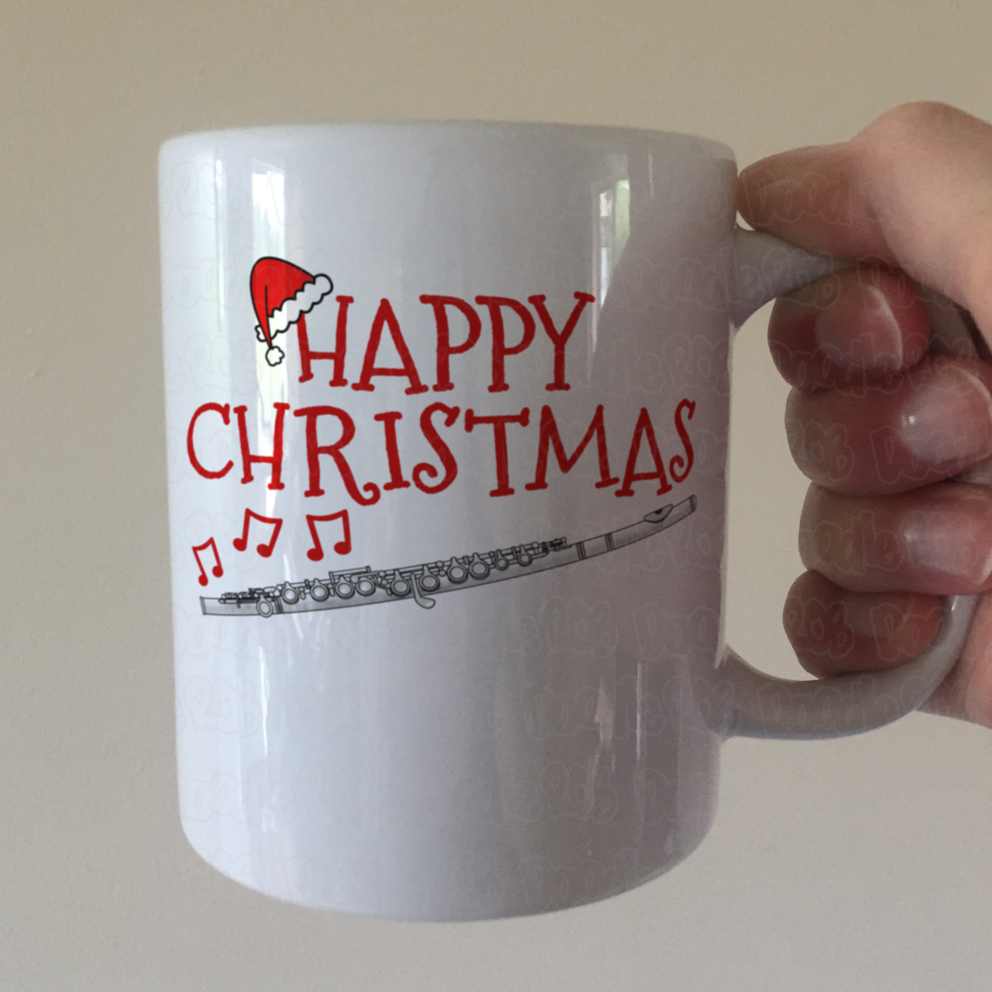 Flute Christmas Mug - Gift For Flautist - Woodwind Musician Xmas Gift