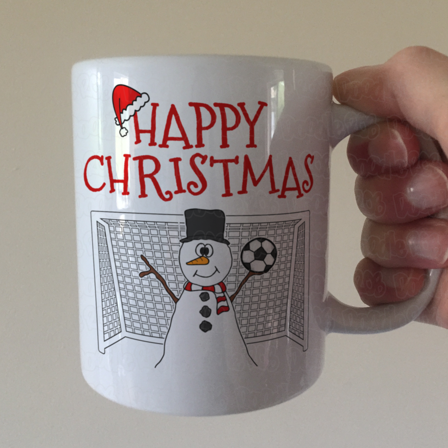 Football Christmas Mug - Snowman Goalkeeper Mug - Football Xmas Gift