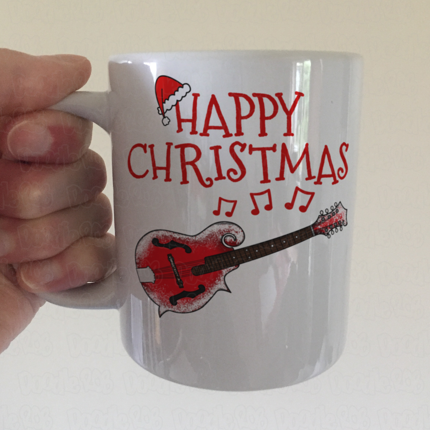 Mandolin Christmas Mug - Mandolinist Xmas Gift - Folk Musician Christmas Gift