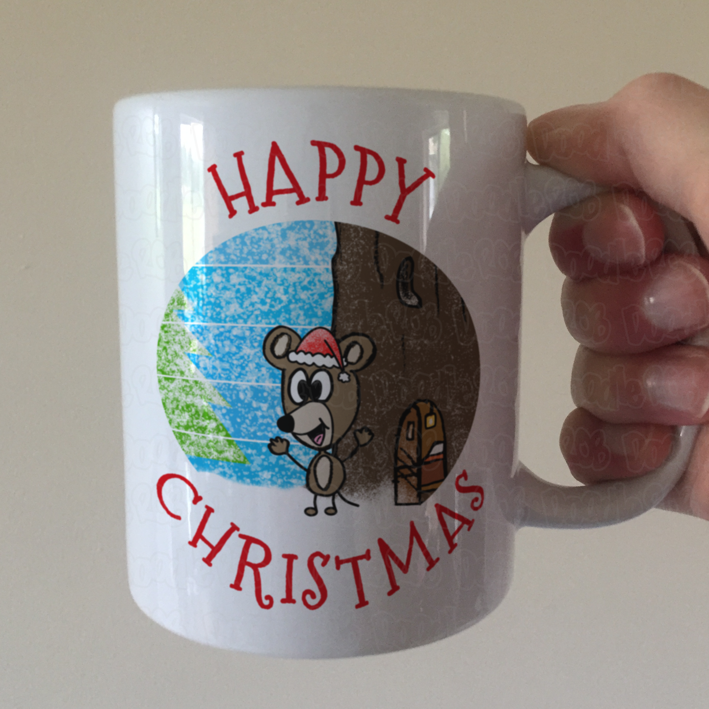 Mouse Christmas Mug - Nature Xmas Mug - Christmas Gift For Animal Lover