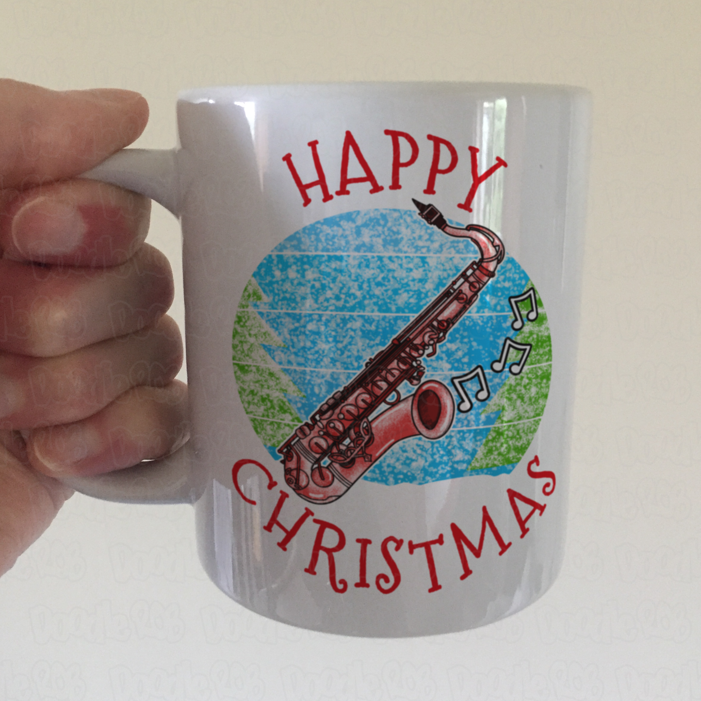 Saxophone Christmas Mug - Saxophonist Mug - Jazz Musician Xmas Gift