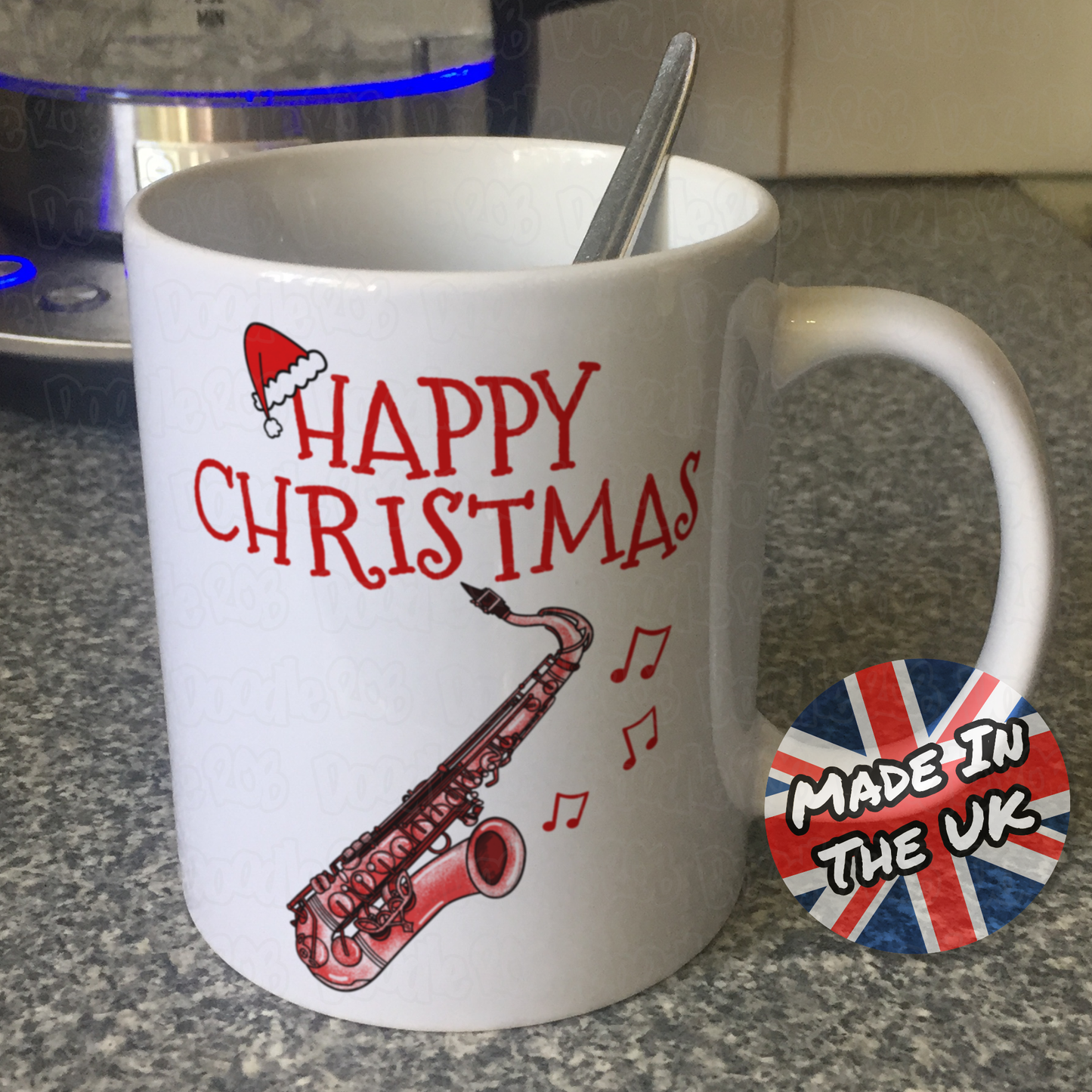 Saxophone Christmas Mug - Saxophonist Mug - Music Teacher Xmas Gift