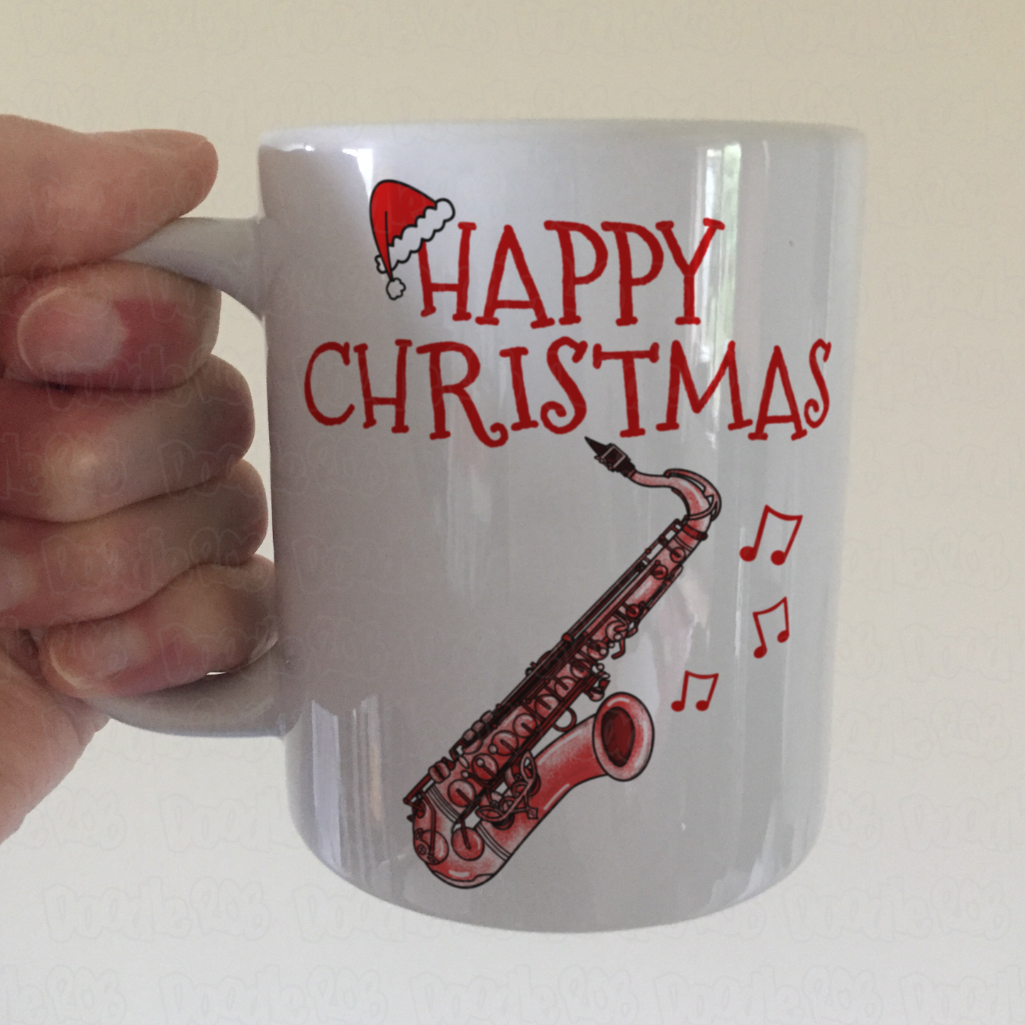 Saxophone Christmas Mug - Saxophonist Mug - Music Teacher Xmas Gift