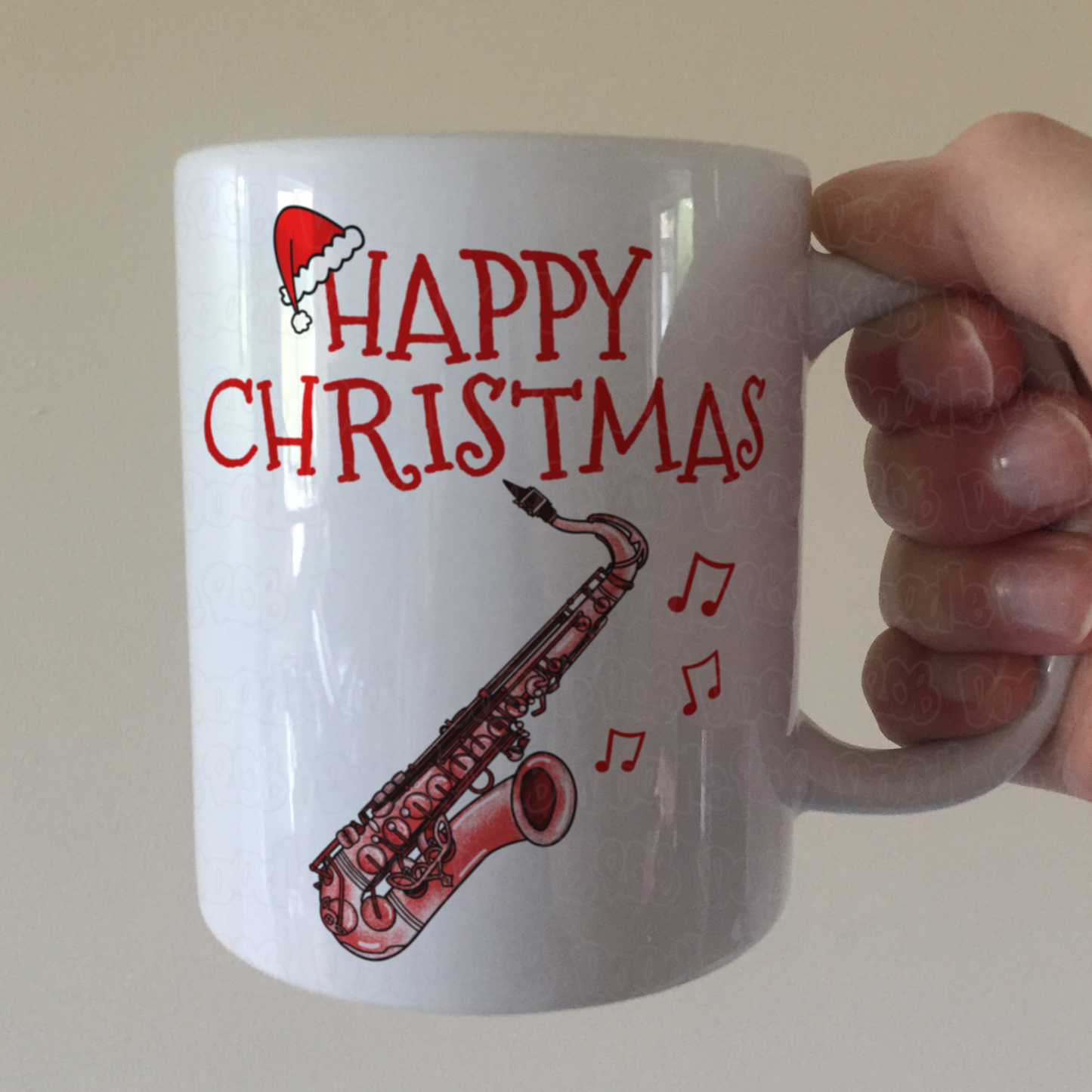 Saxophone Christmas Mug - Saxophonist Mug - Music Teacher Xmas Gift