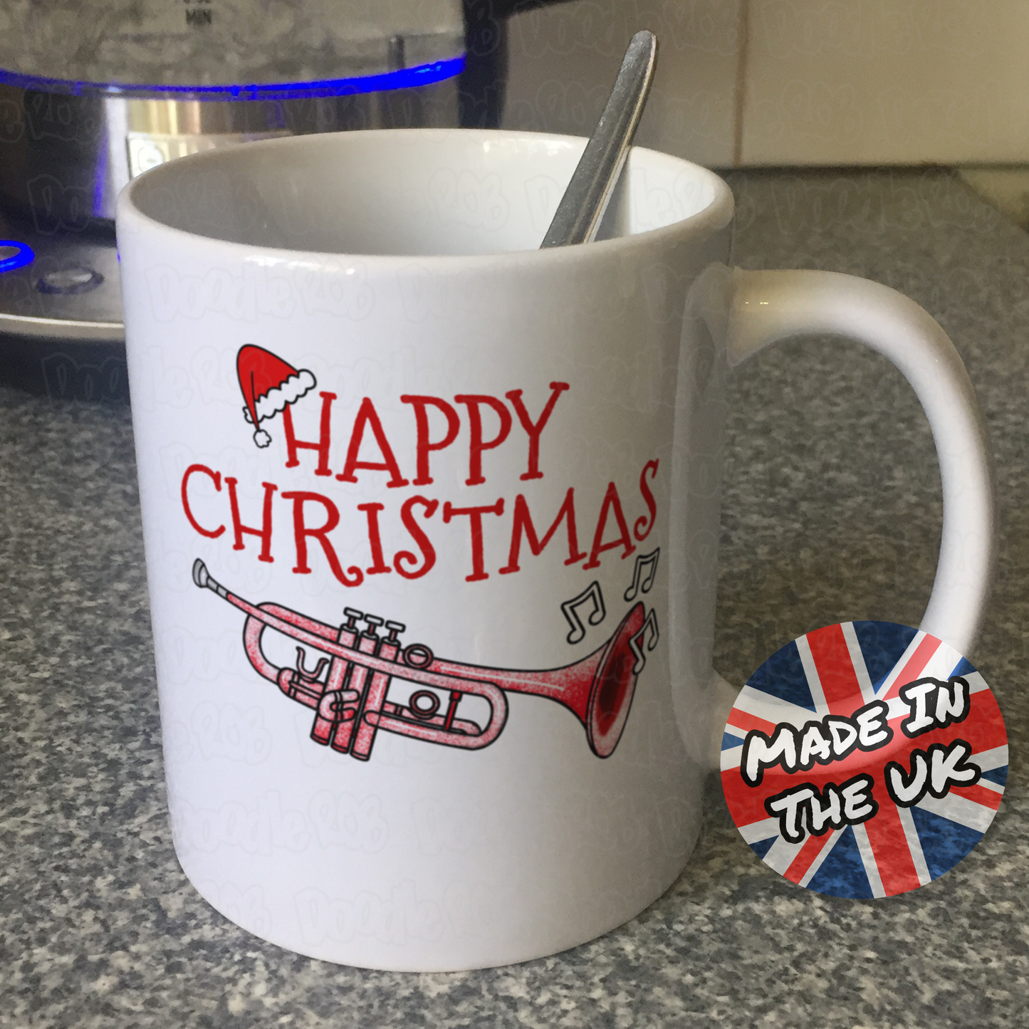 Trumpet Christmas Mug - Gift For Trumpeter - Brass Musician Xmas Gift