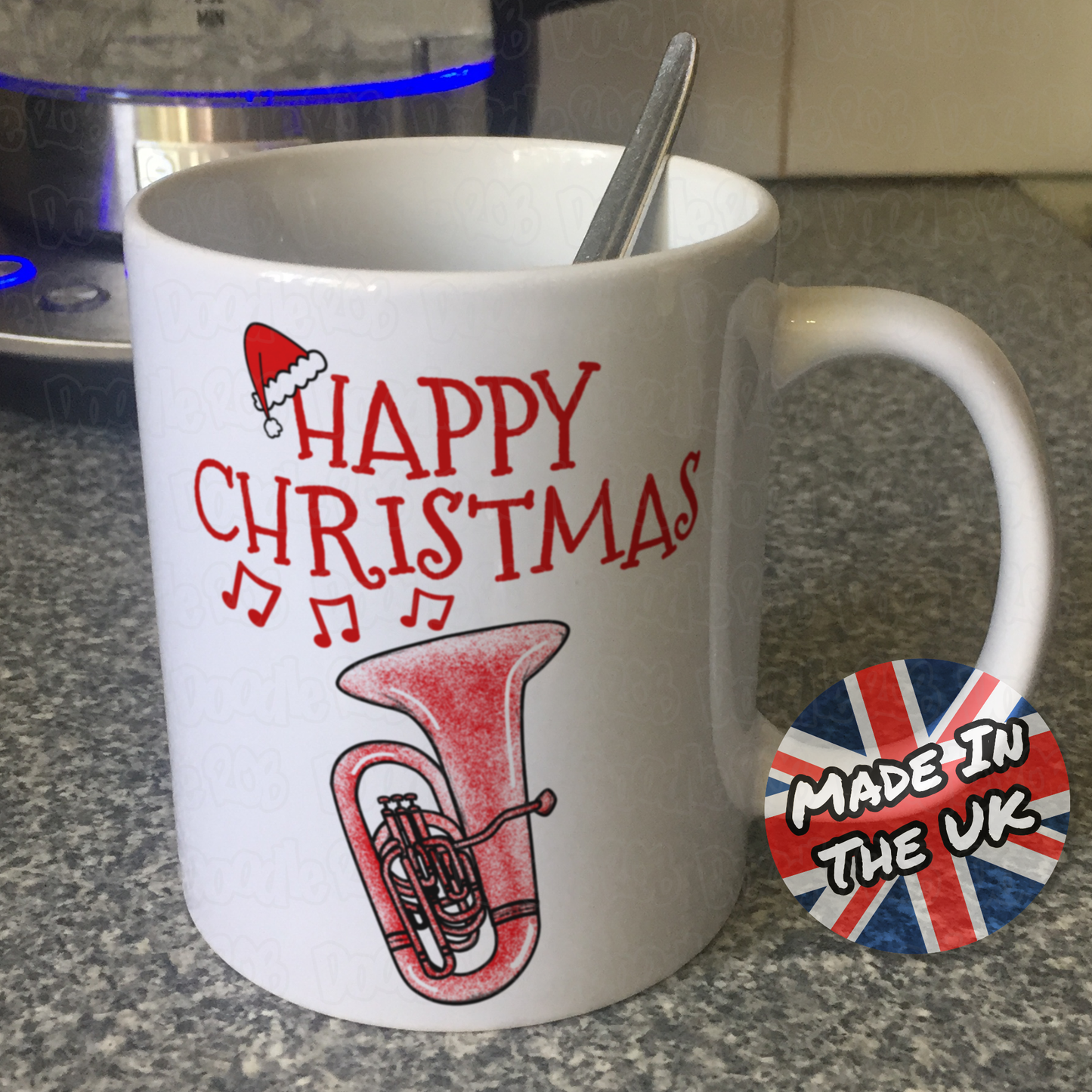 Tuba Christmas Mug - Gift For Tubaist - Tuba Teacher Mug - Brass Musician Xmas Gift