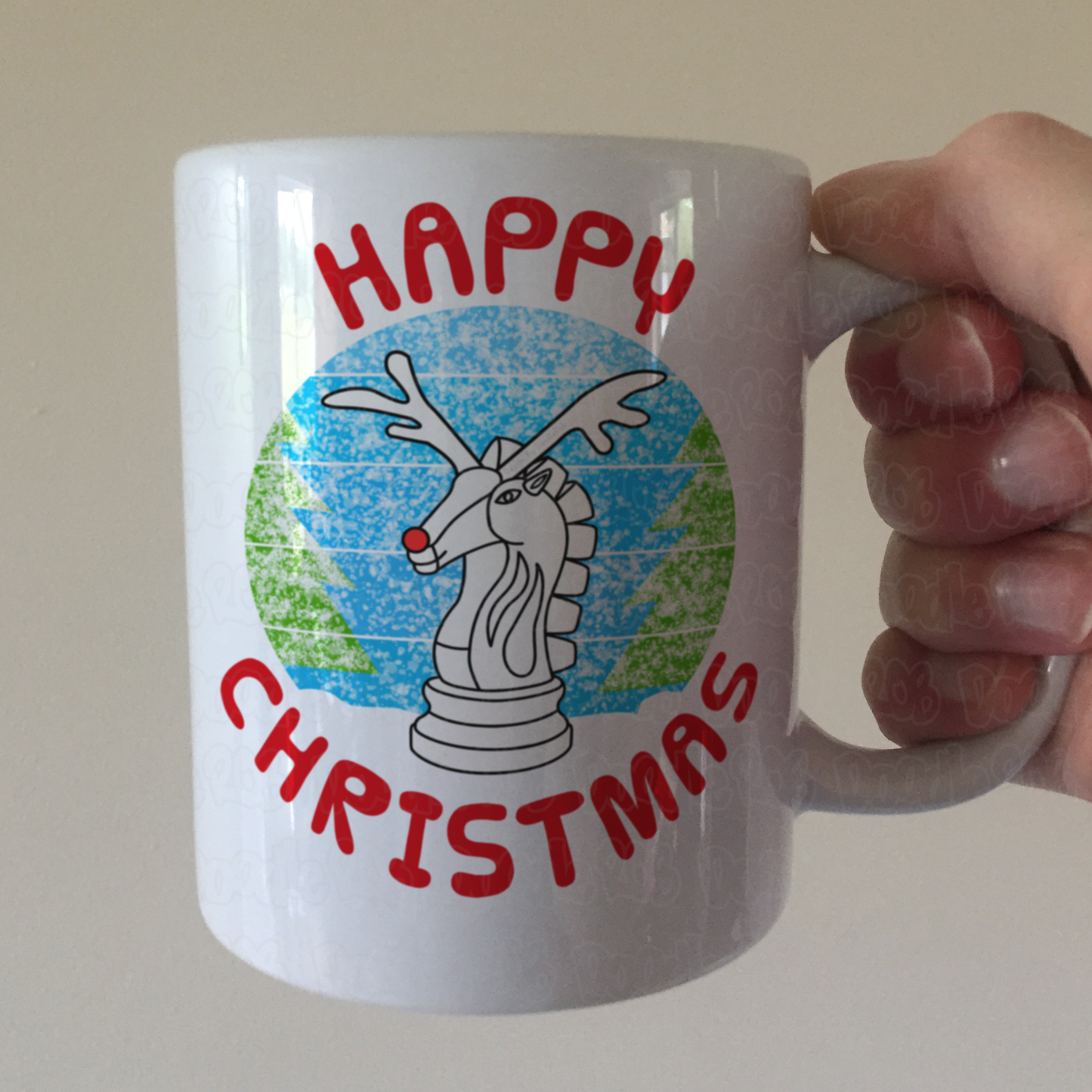 Chess Christmas Mug - Rudolf The Reindeer Mug - Xmas Gift For Chess Player