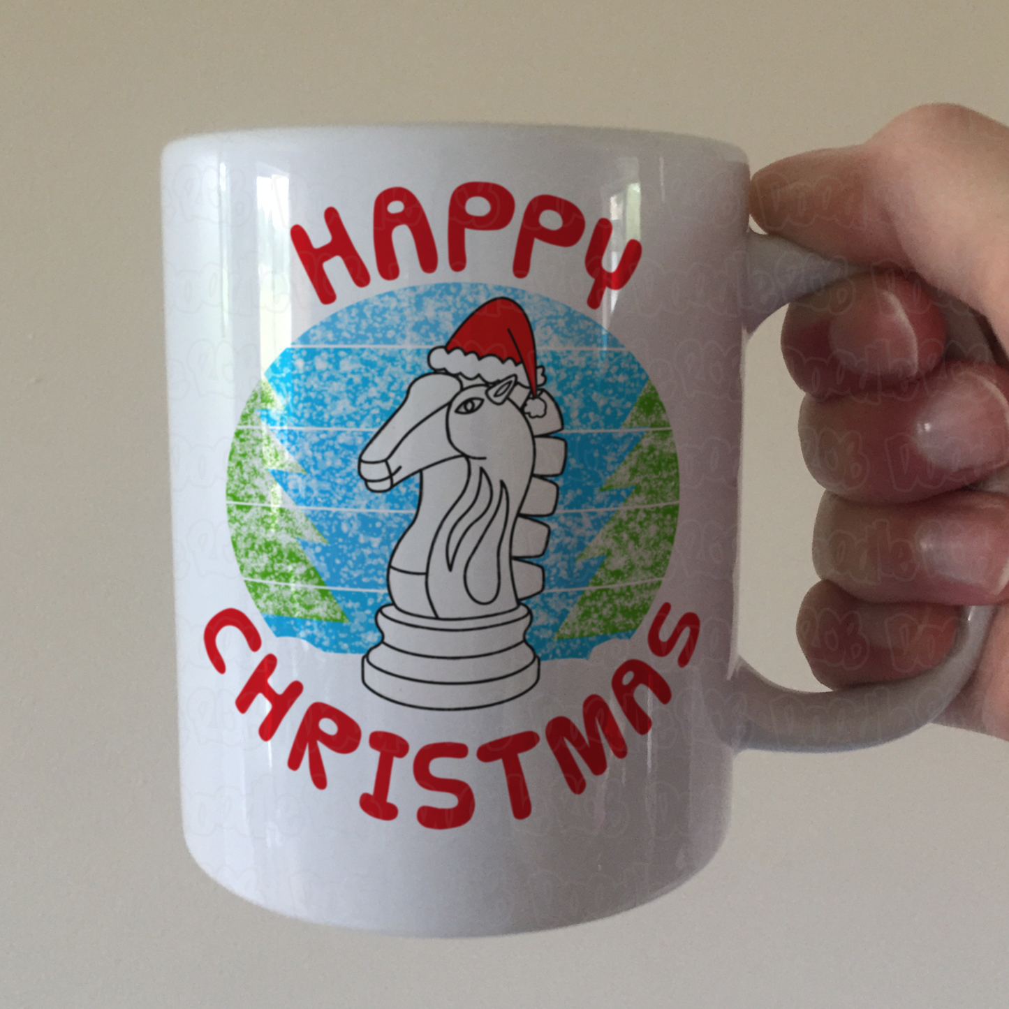 Chess Christmas Mug - Chess Knight Mug - Xmas Gift For Chess Player