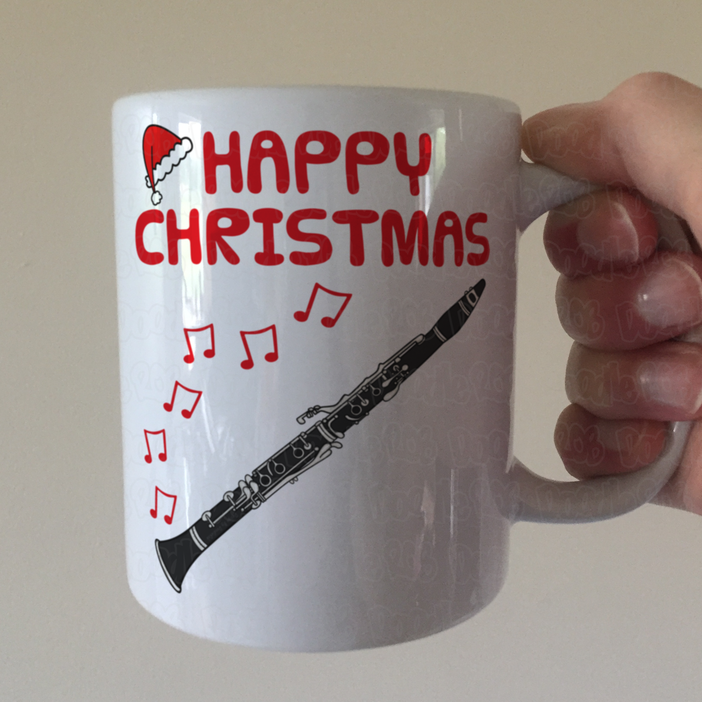 Clarinet Christmas Mug - Gift For Clarinetist - Woodwind Musician Xmas Gift