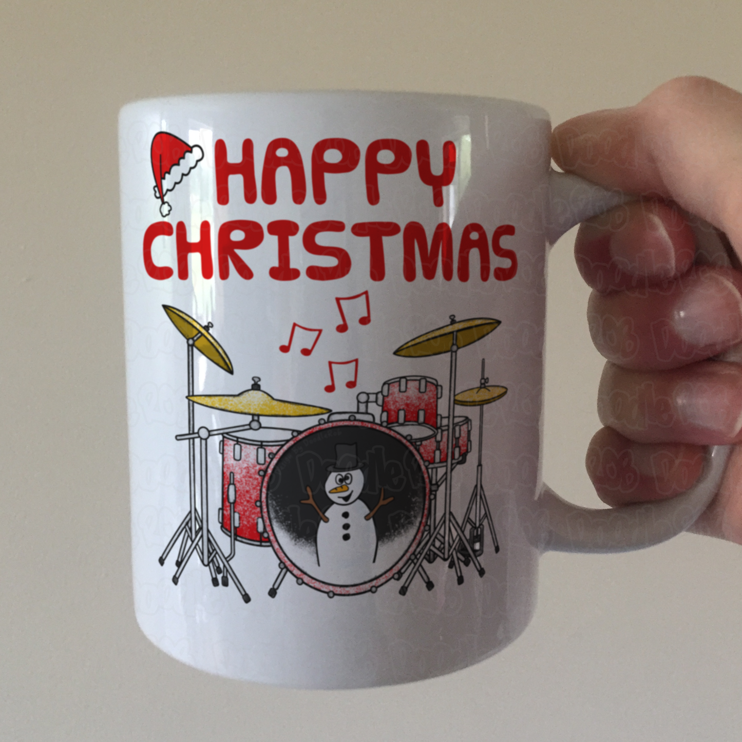 Drummer Christmas Mug - Drum Teacher Xmas Mug - Musician Christmas Gift