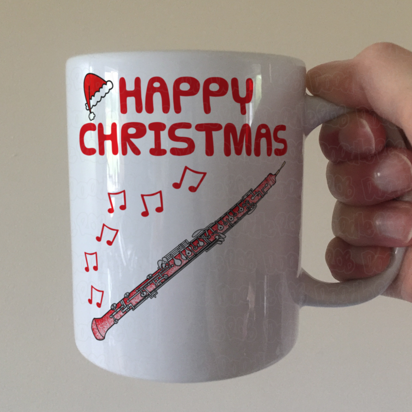 Oboe Christmas Mug - Gift For Oboist - Woodwind Musician Xmas Gift