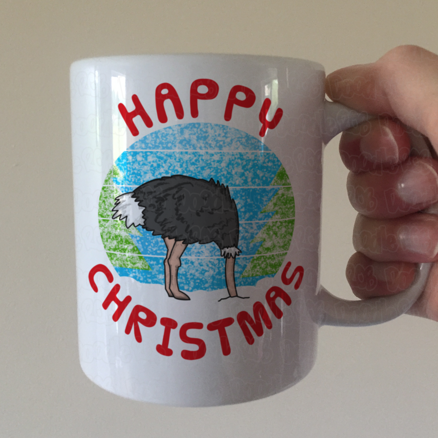 Ostrich Christmas Mug - Funny Xmas Mug - Sarcastic Christmas Mug