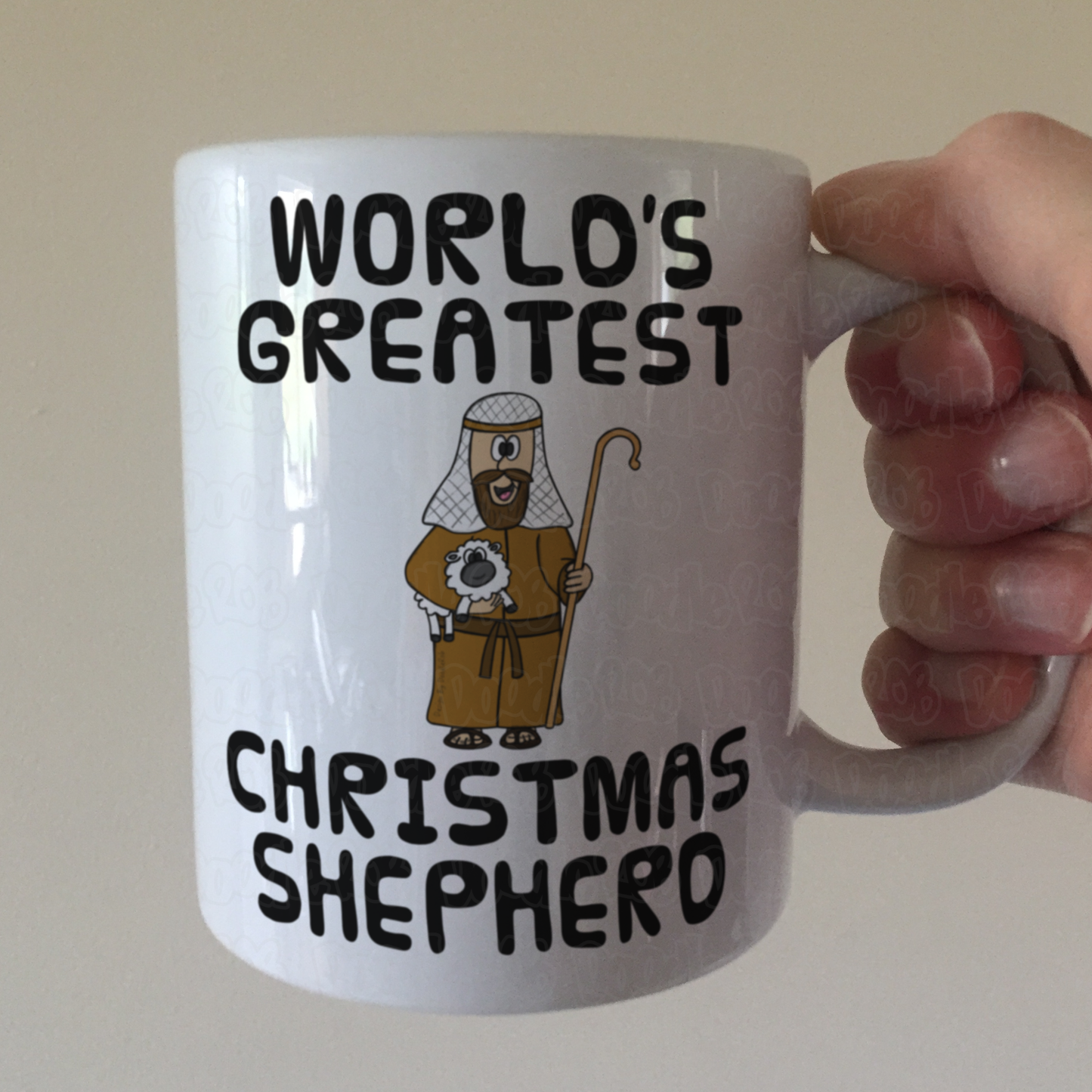 Christmas Nativity Mug - World's Greatest Christmas Shepherd - Funny Church Xmas Gift