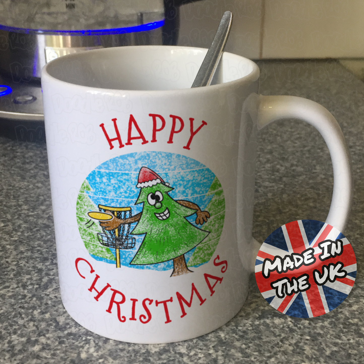 Disc Golf Christmas Mug - Xmas Gift For Disc Golfer - Frisbee Golf Christmas Gift