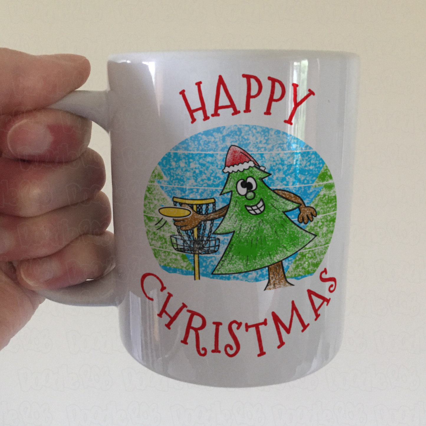 Disc Golf Christmas Mug - Xmas Gift For Disc Golfer - Frisbee Golf Christmas Gift