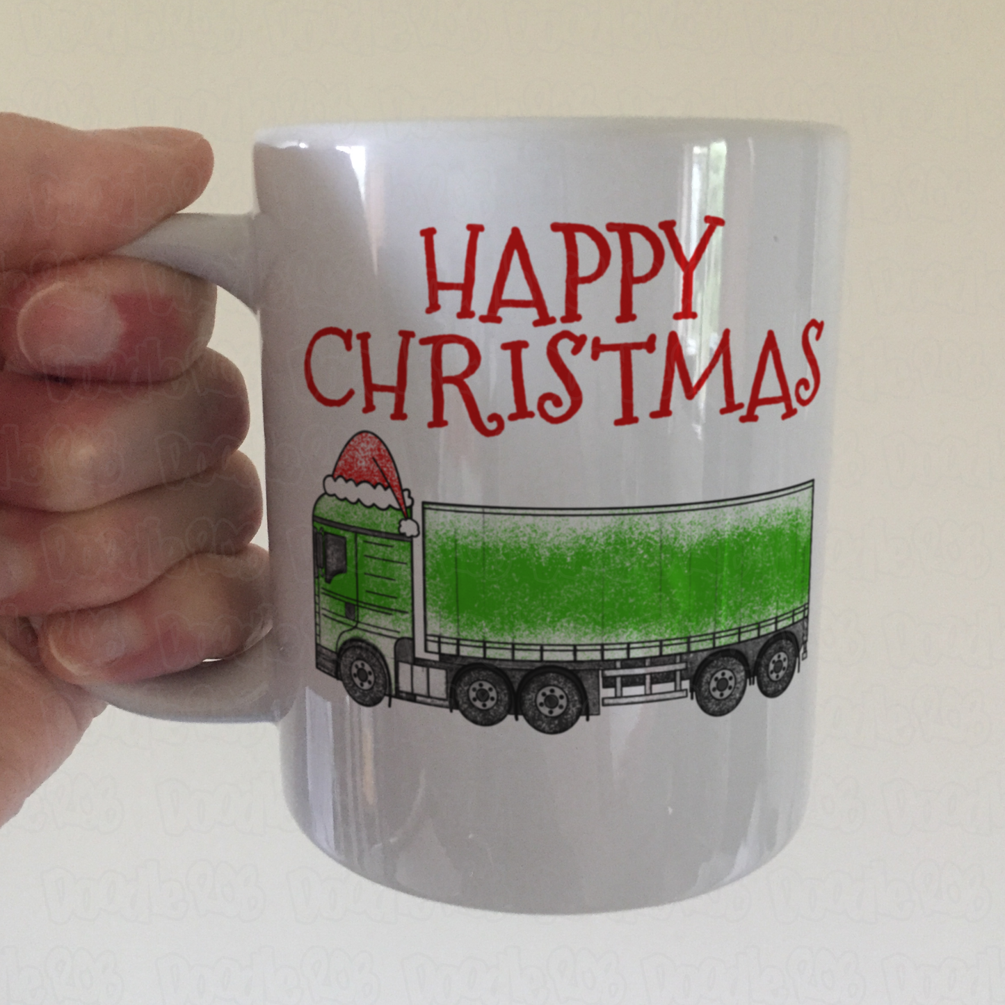 Lorry Christmas Mug - Truck Driver Xmas Mug - Funny Christmas Gift For Delivery Driver