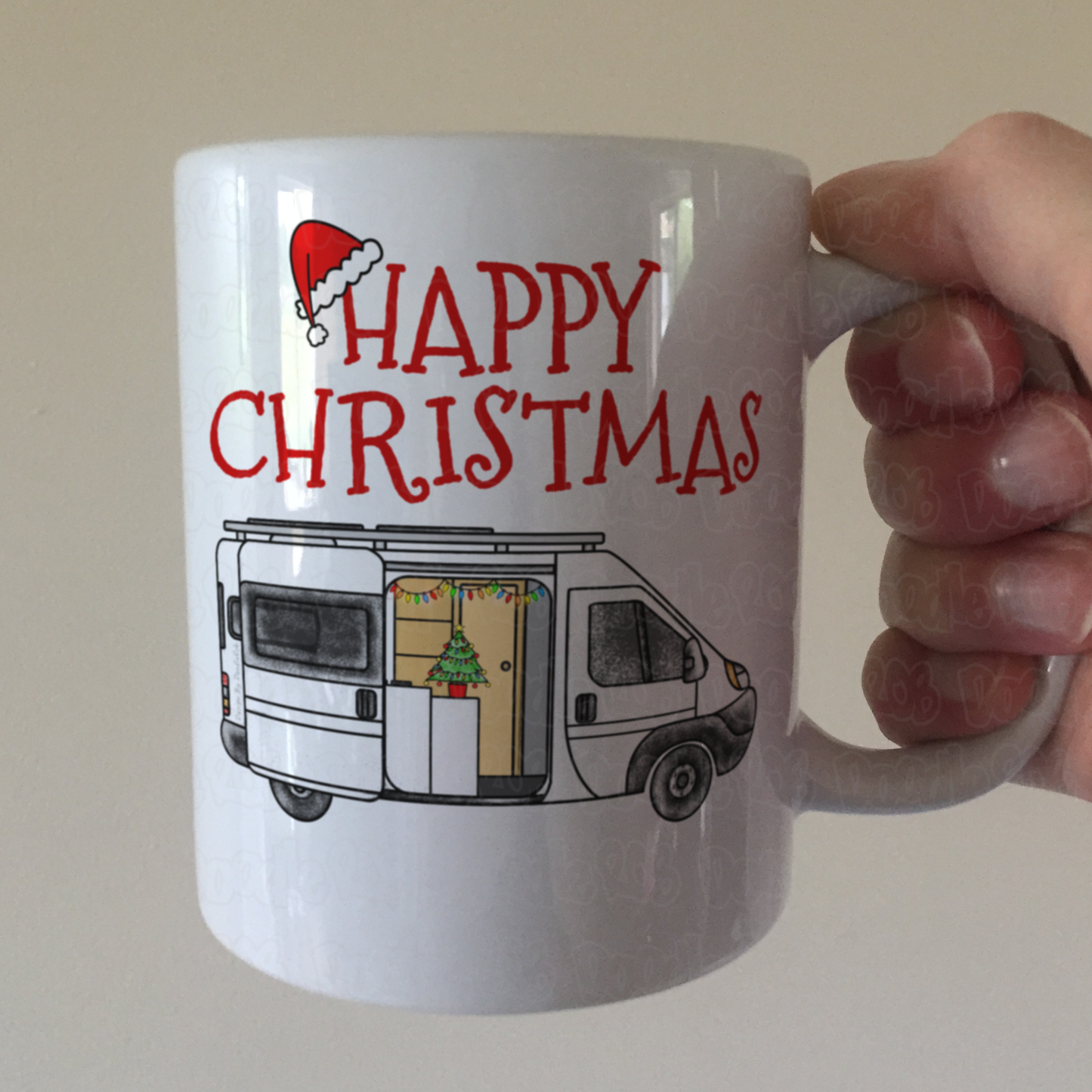 Van Life Christmas Mug - Xmas Gift For Van Lifer - Travel Enthusiast Christmas Gift