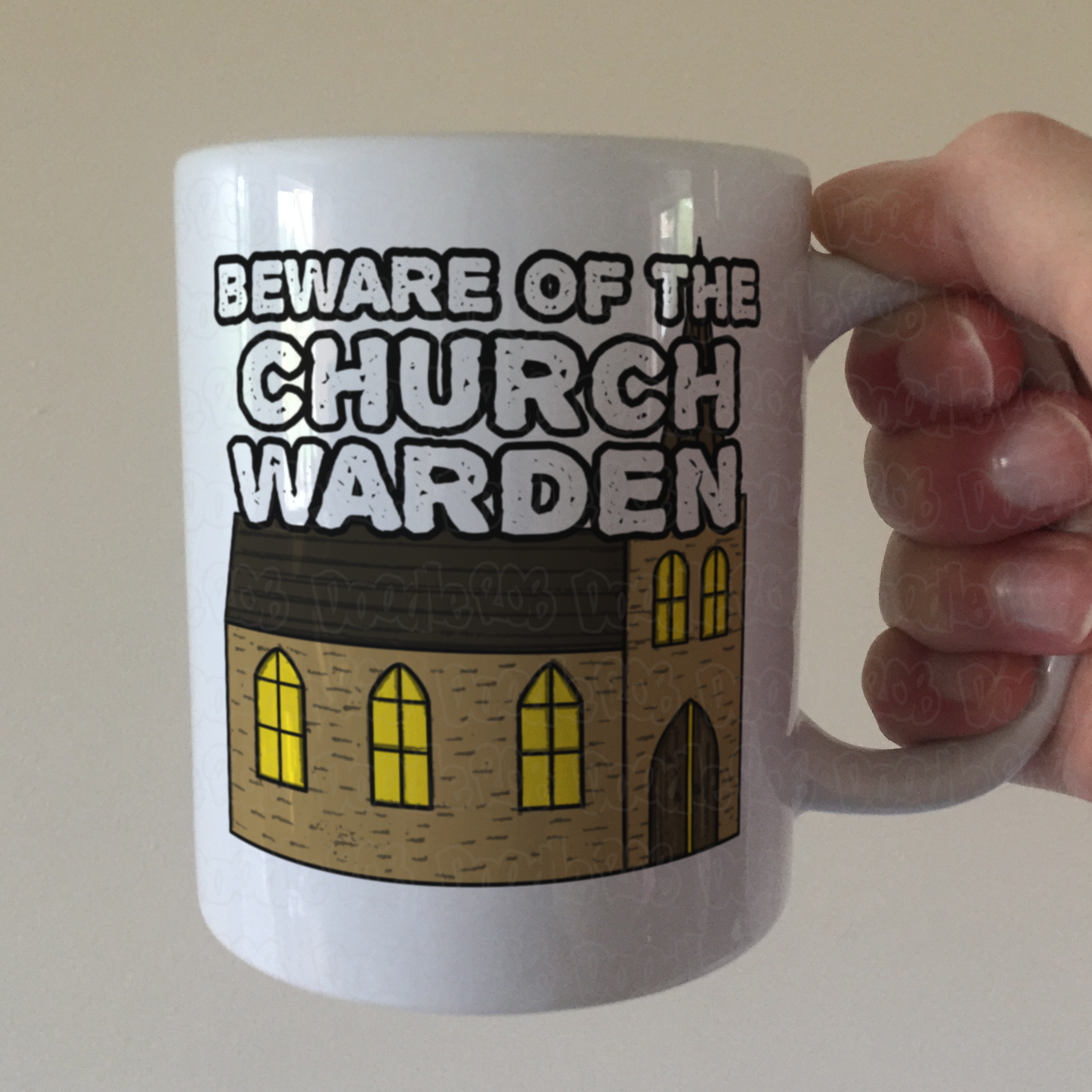 Church Warden Mug - Beware Of The Church Warden - Funny Christian Gift